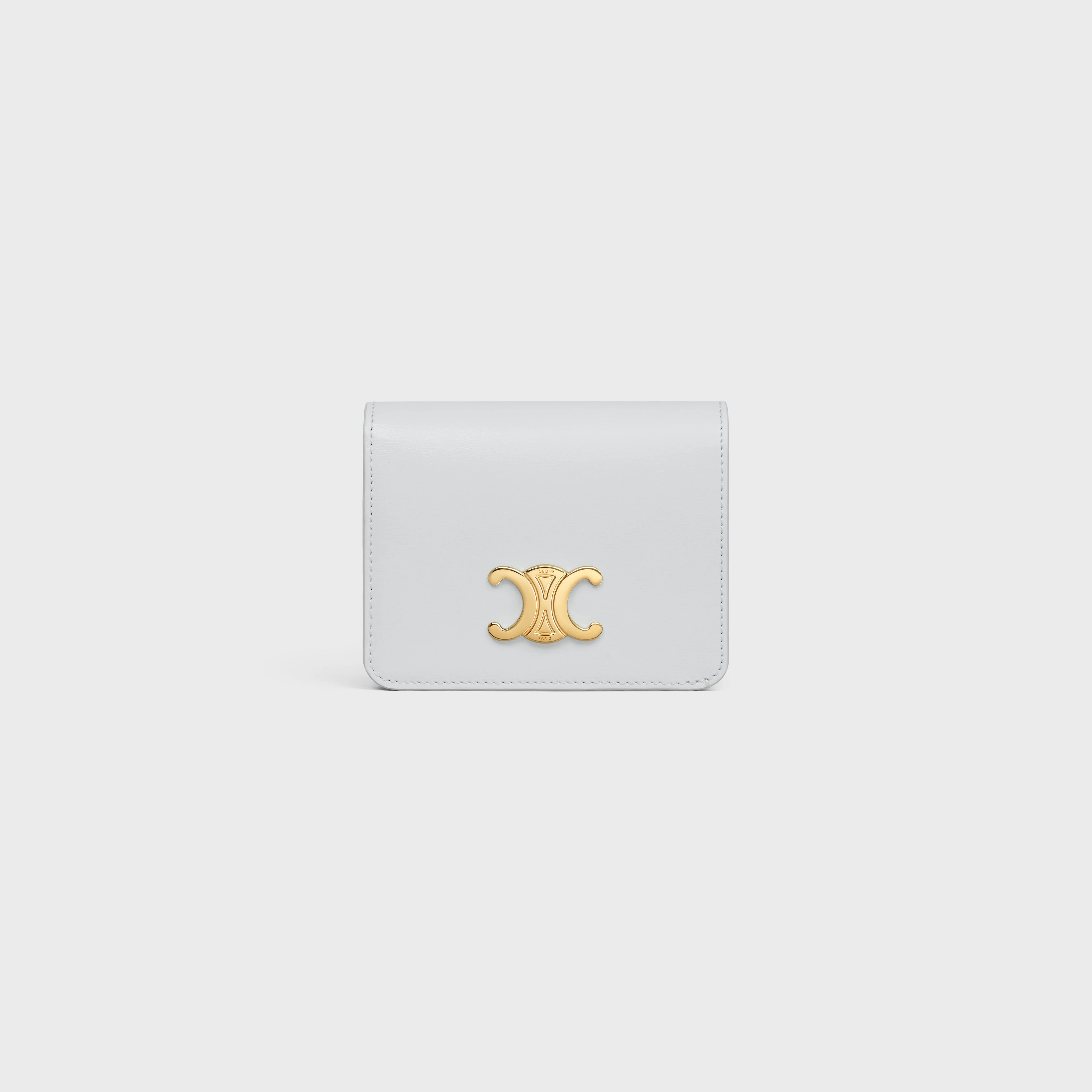 TRIOMPHE COMPACT WALLET in Shiny calfskin - 1