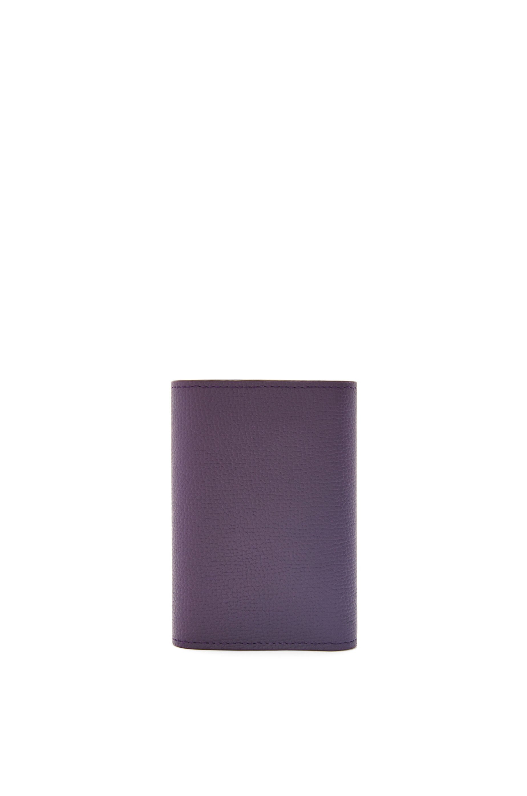 Anagram small vertical wallet in pebble grain calfskin - 4