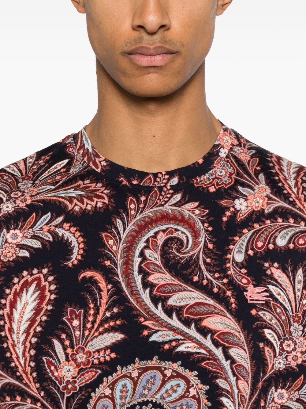 paisley-print cotton T-shirt - 4