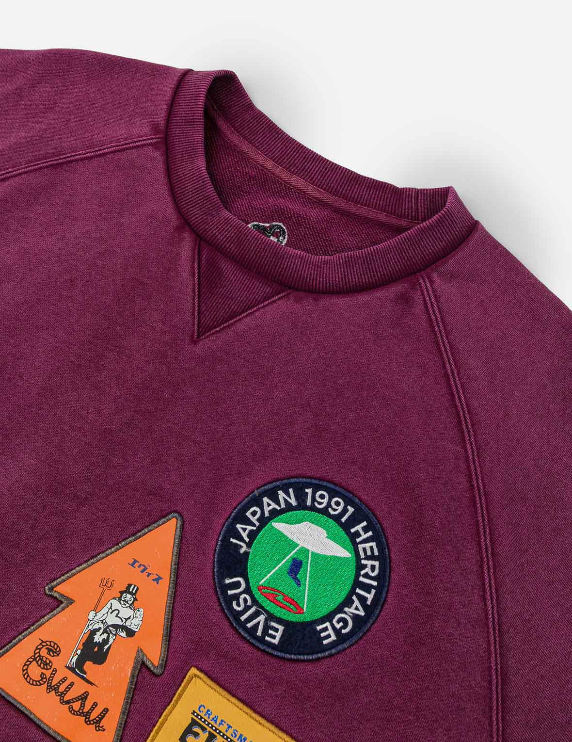 American "Ebisu" Patch and Seagull Embroidery Relax Fit Sweatshirt - 8
