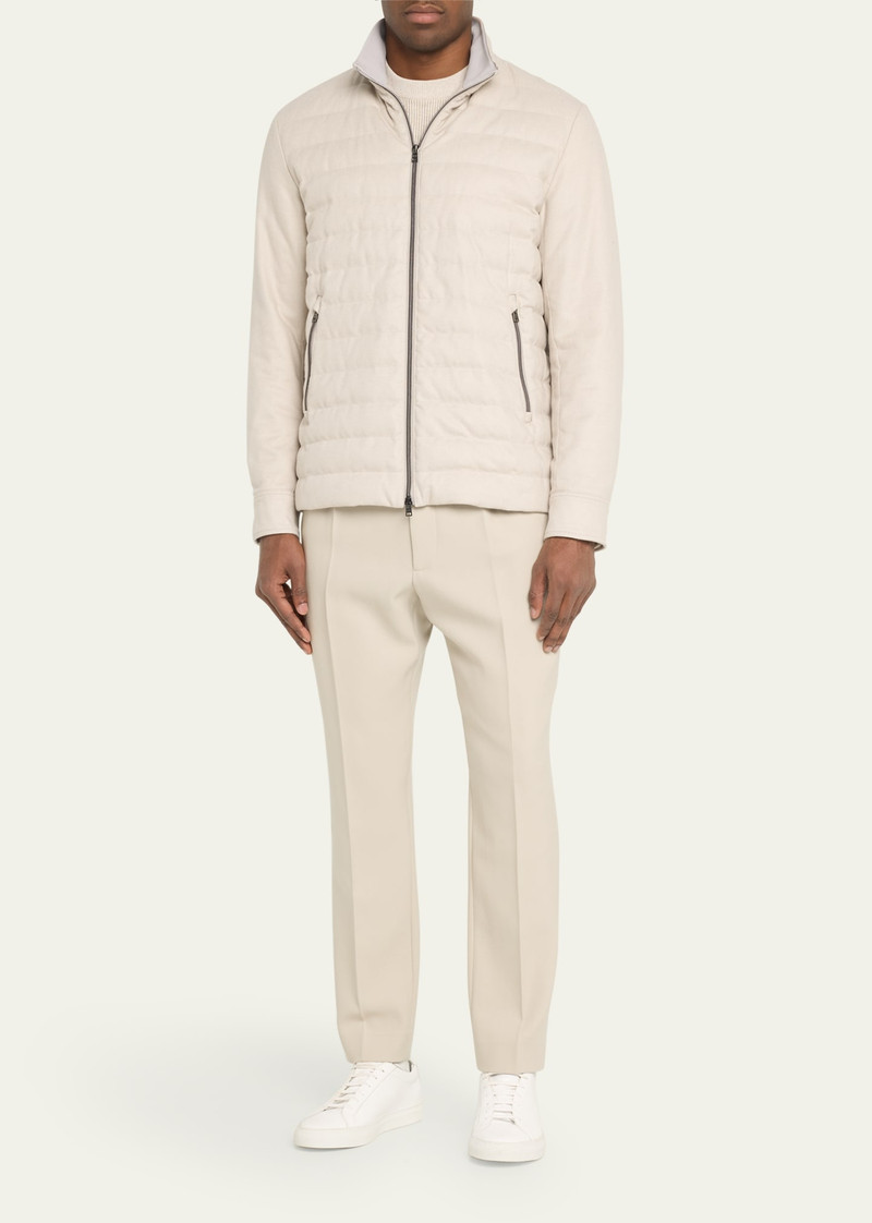 Herno Men's Padded Silk-Cashmere Zip Jacket outlook