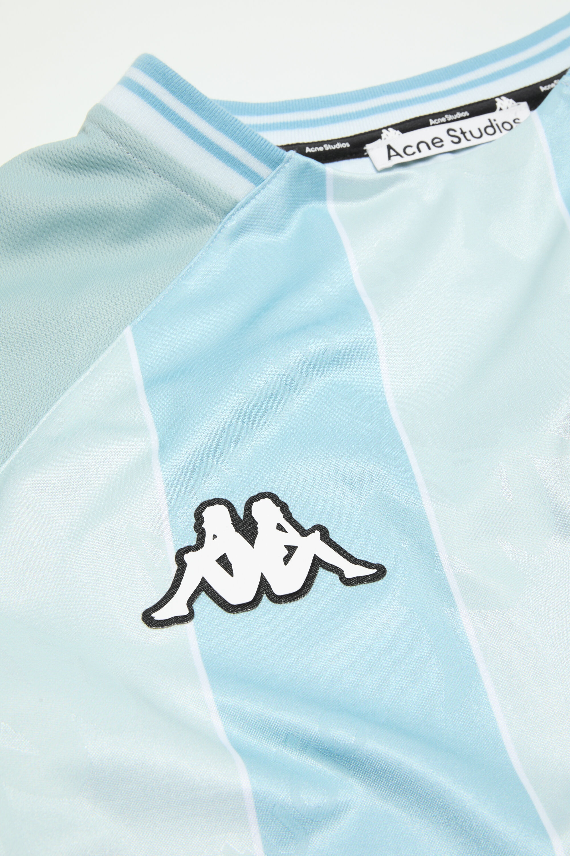 Logo t-shirt - Acne Studios x Kappa - Grey/light blue - 4