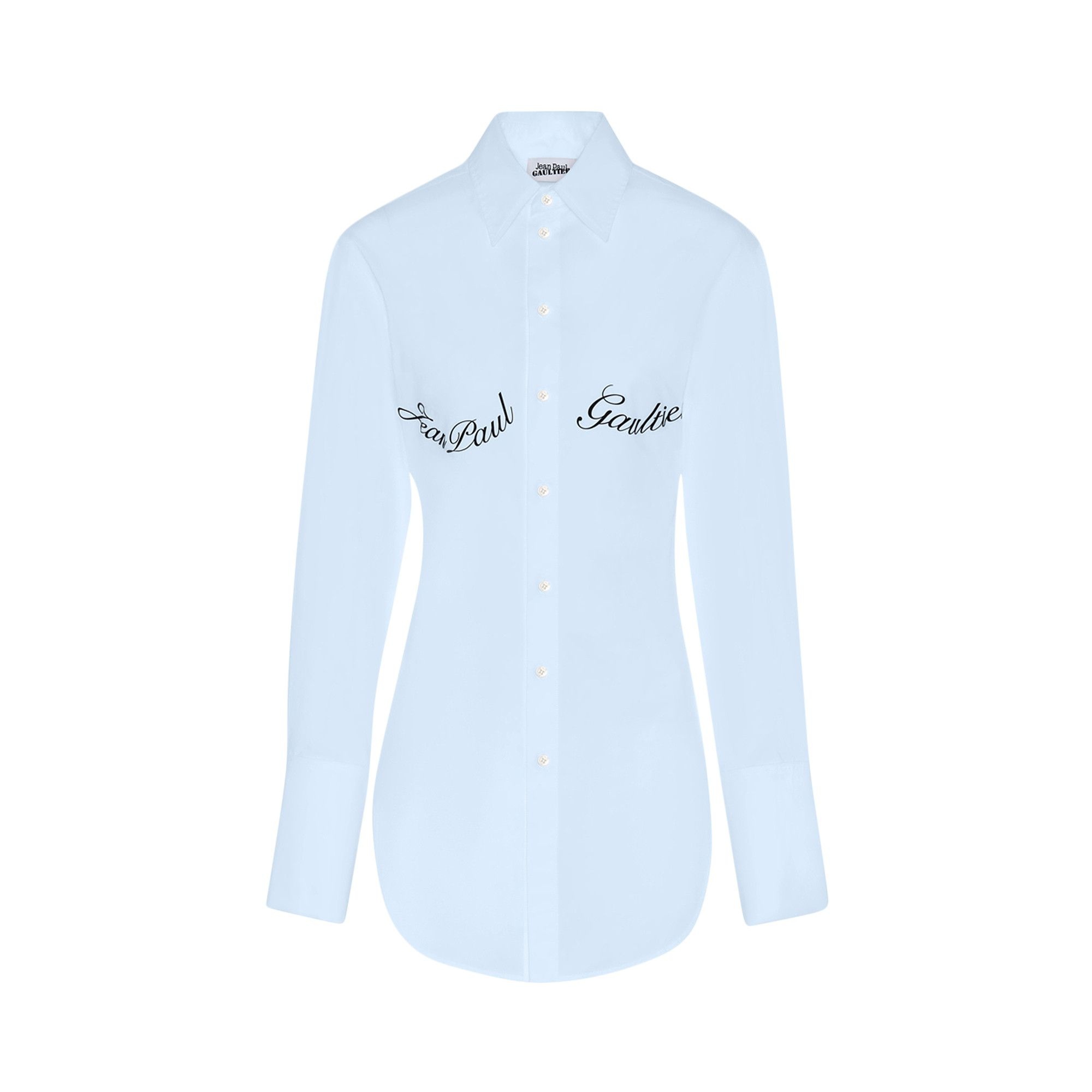 Jean Paul Gaultier Stretch Poplin Shirt 'Baby Blue' - 1