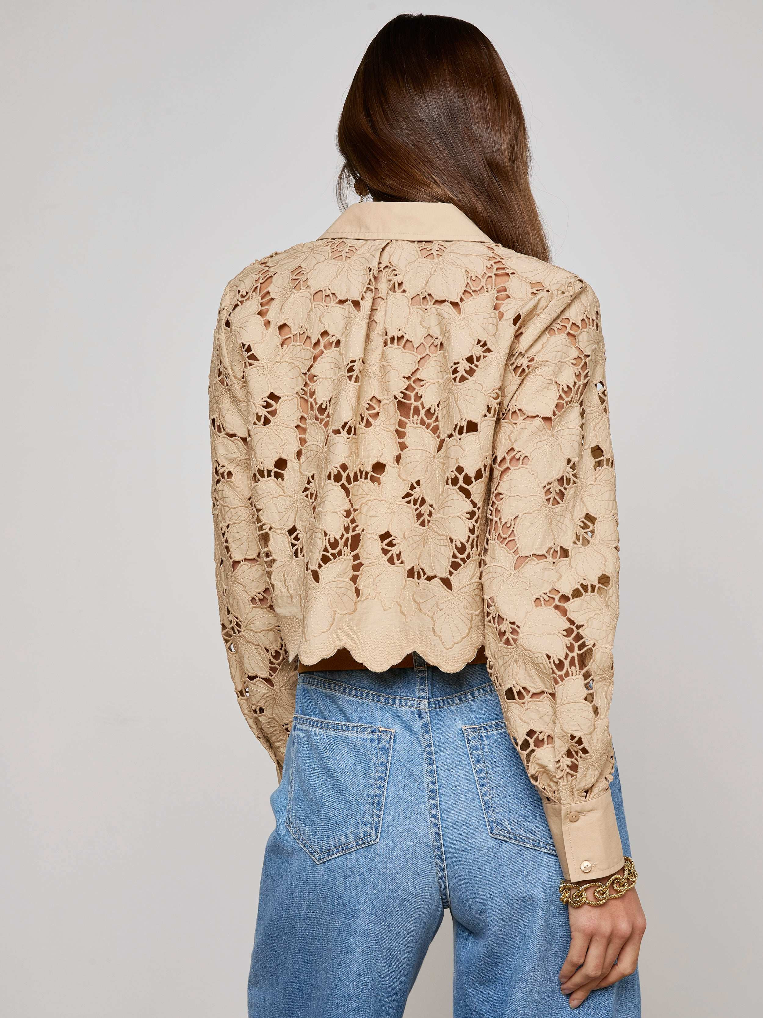 Seychelle Cropped Lace Blouse - 5