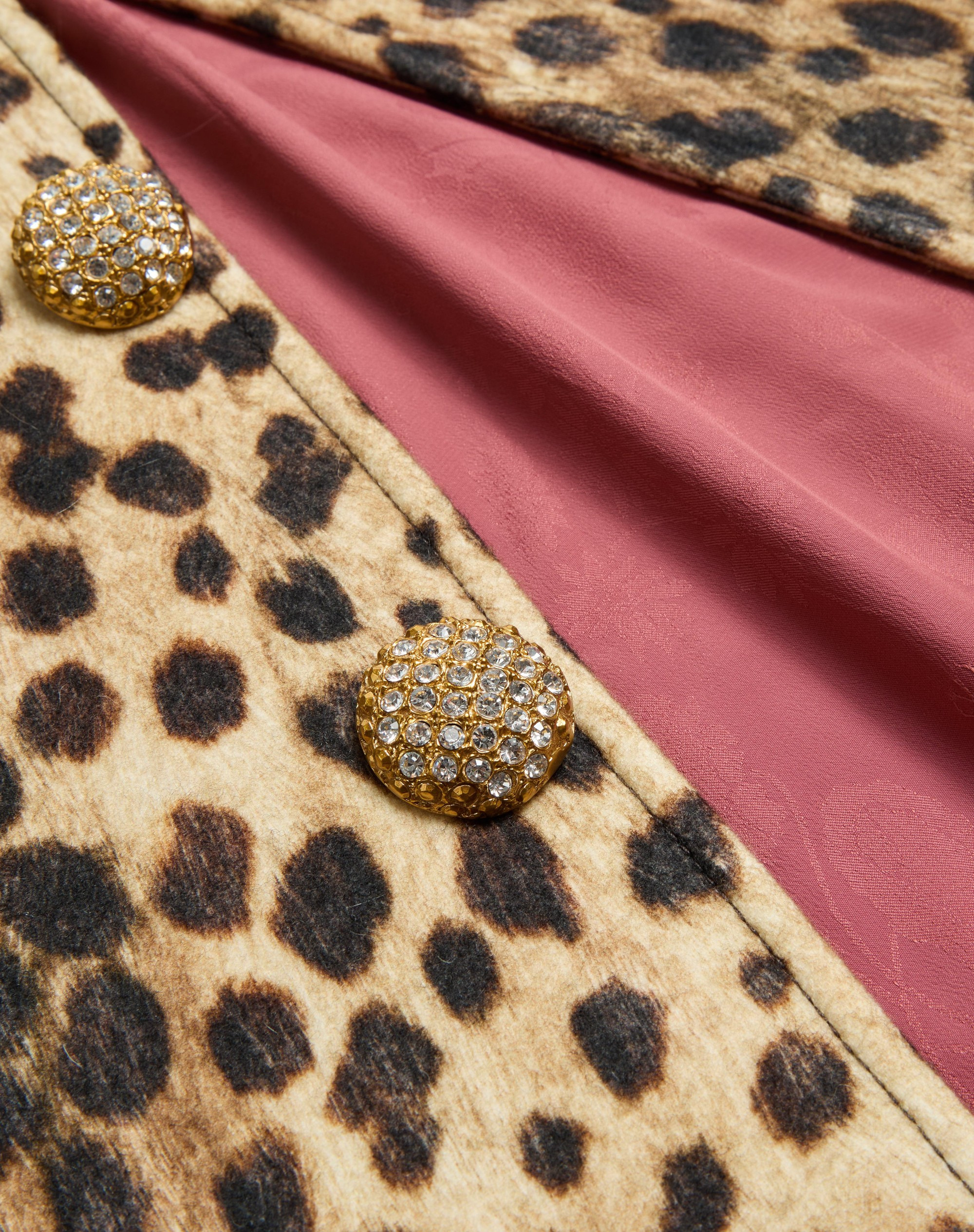JAGUAR SPOTS PRINTED WOOL CLOTH CABAN - 2
