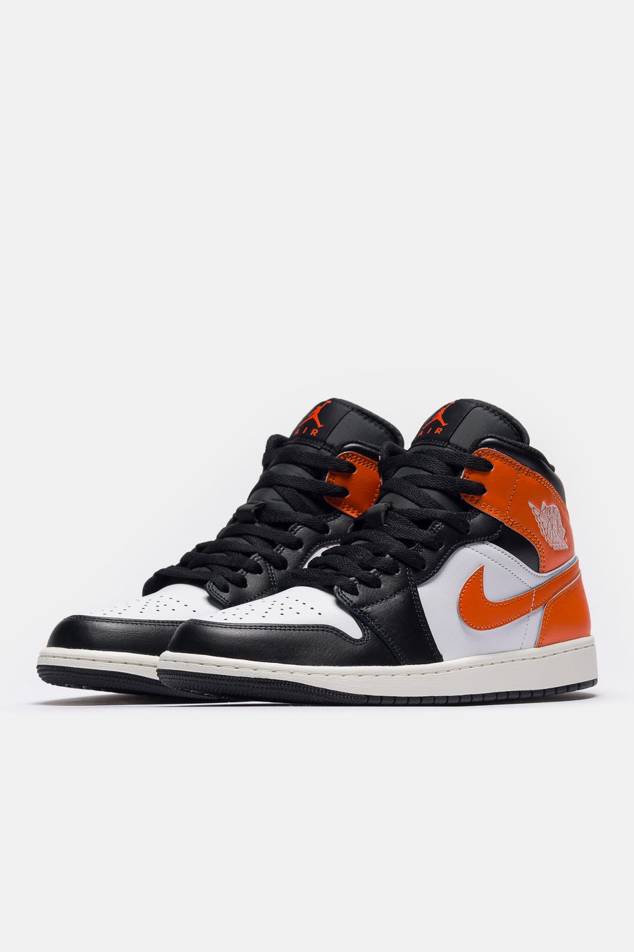 Air Jordan 1 Mid Sneaker in Starfish/Black/White/Sail - 2