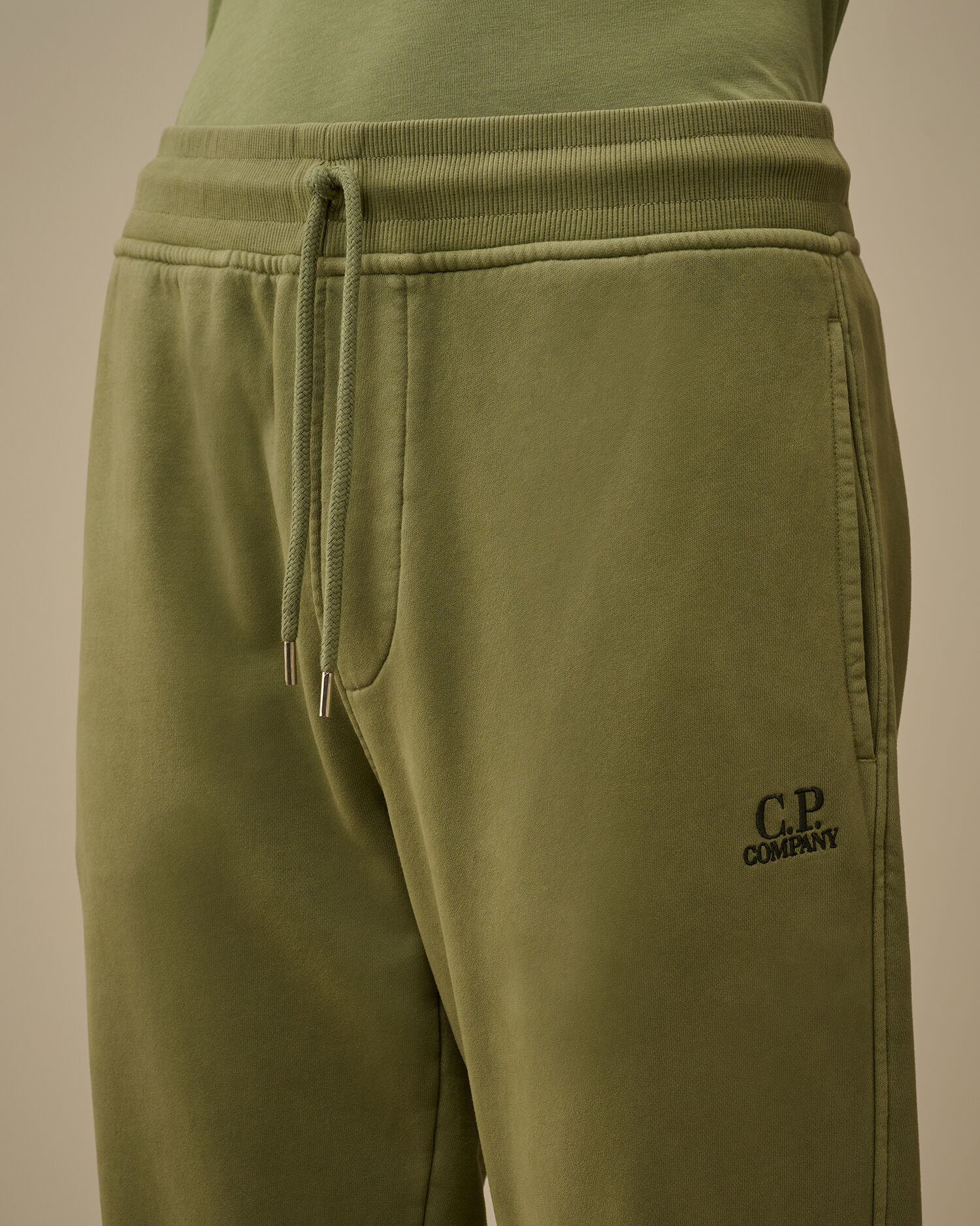 Brushed and Emerized Diagonal Fleece Logo Sweatpants - 5