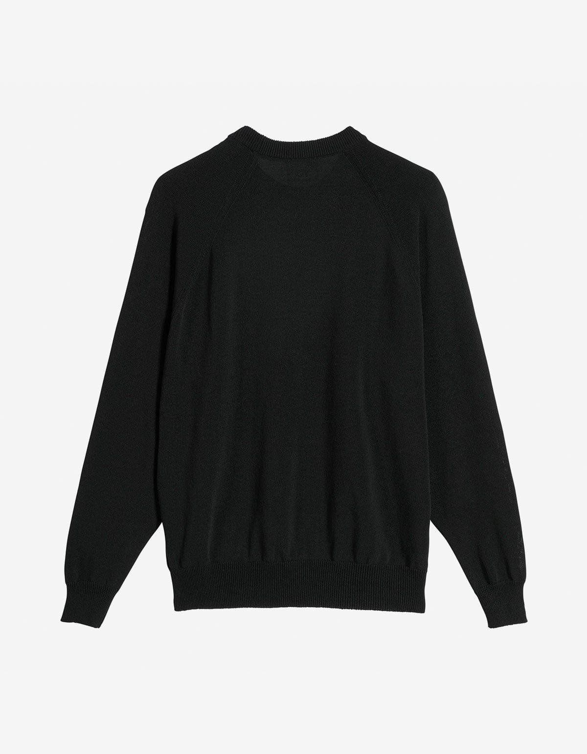 Y-3 Black Frayed Logo Sweater - 3