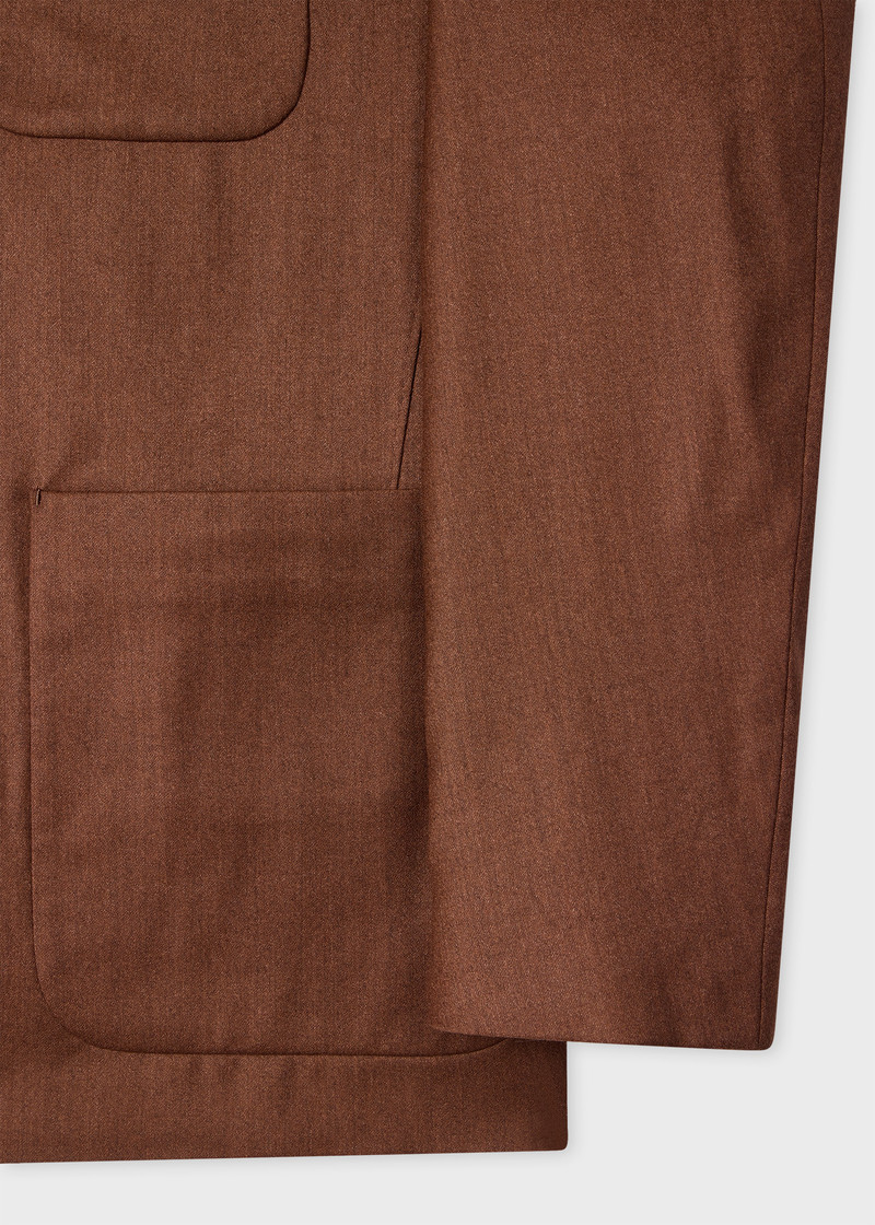 Cinnamon Overdyed Wool-Cashmere Flannel Work Jacket 3