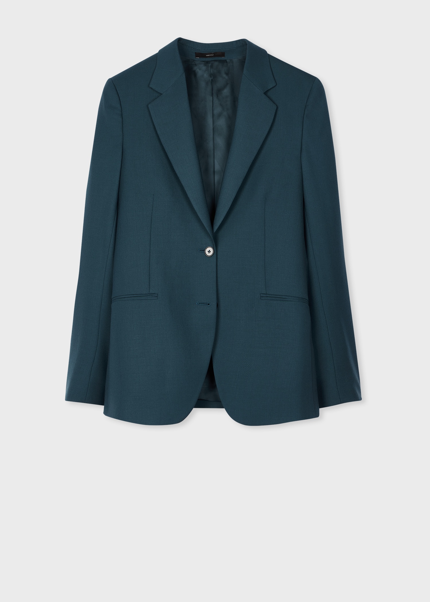 Women's A Suit To Travel In - Petrol Blue Wool Double Breasted Blazer - 1