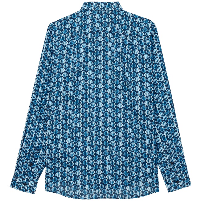 Unisex Cotton Voile Summer Shirt Batik Fishes - 2