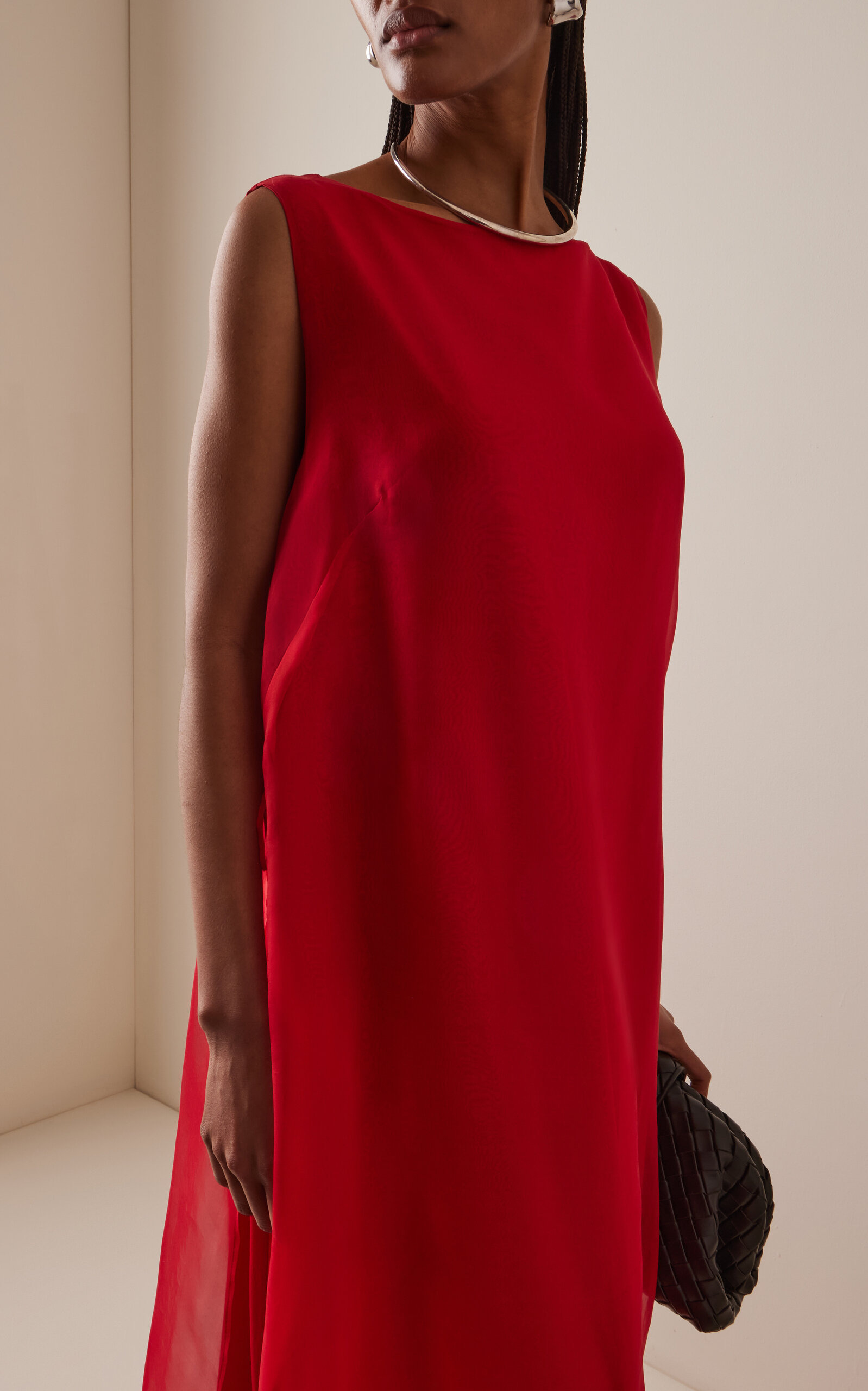 Jools Silk Maxi Dress red - 3