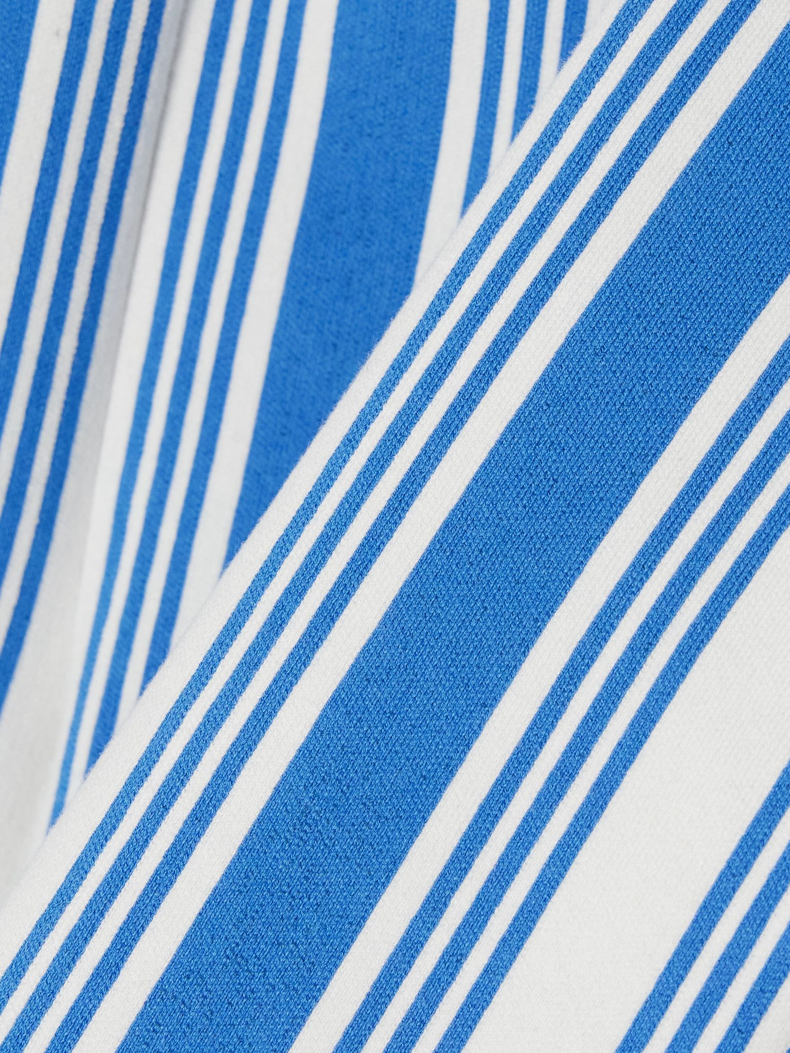 Savannah striped cotton-blend shorts Blue - 4
