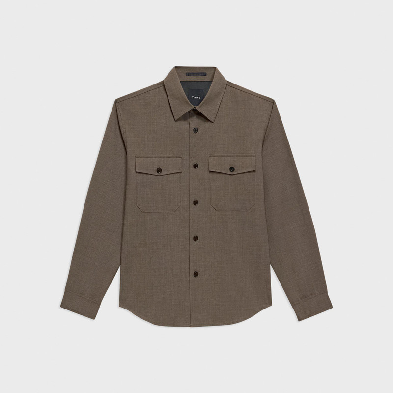 Garvin Shirt Jacket in Stretch Wool 1