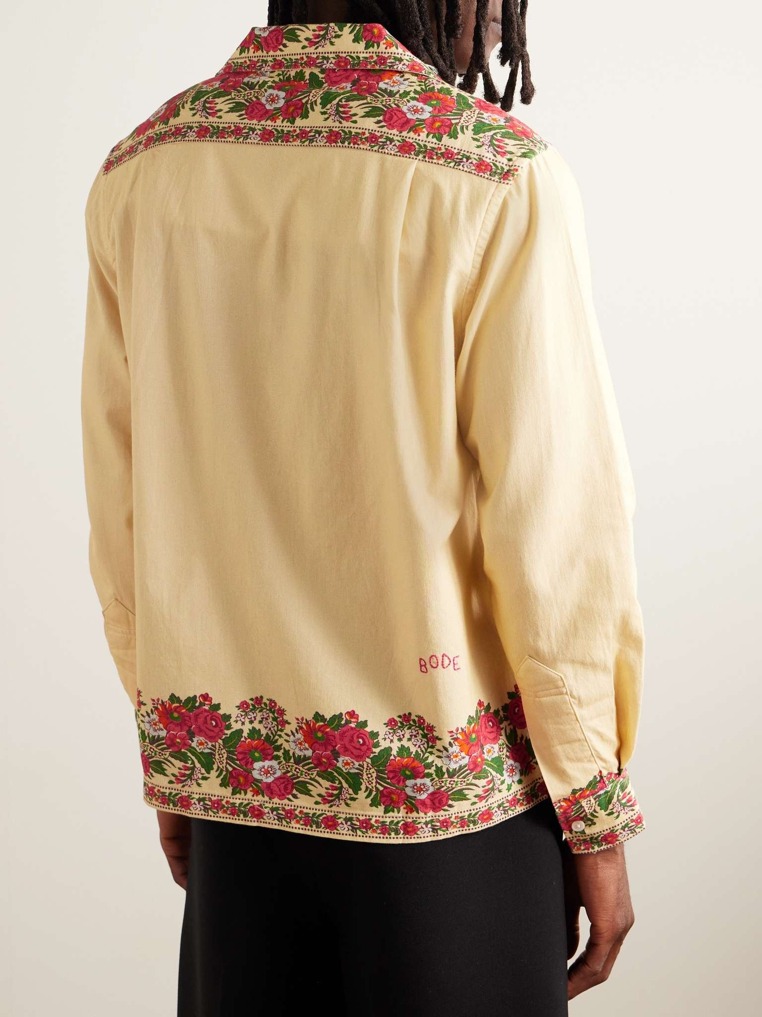 Winter Bouquet Camp-Collar Floral-Print Cotton-Twill Shirt - 3