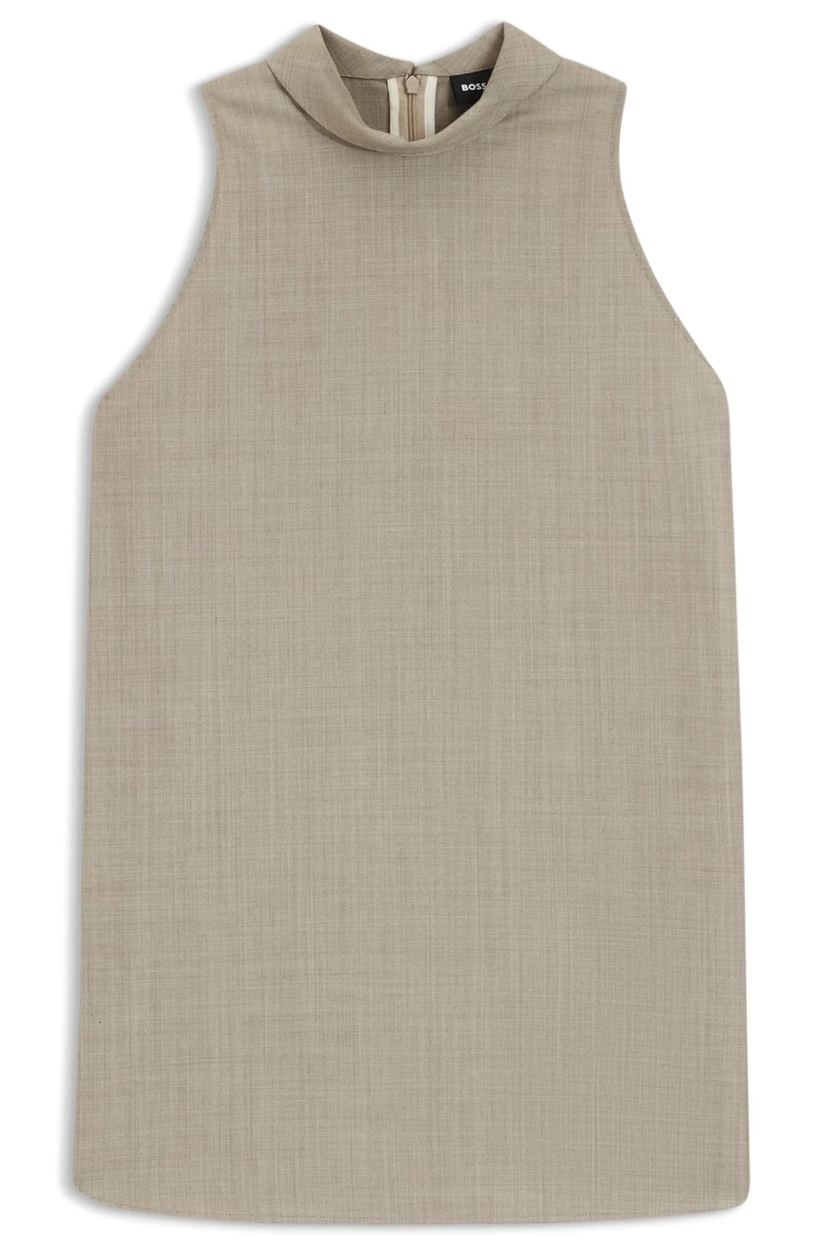 SLEEVELESS TAILORED BLOUSE IN STRETCH VIRGIN WOOL - 1