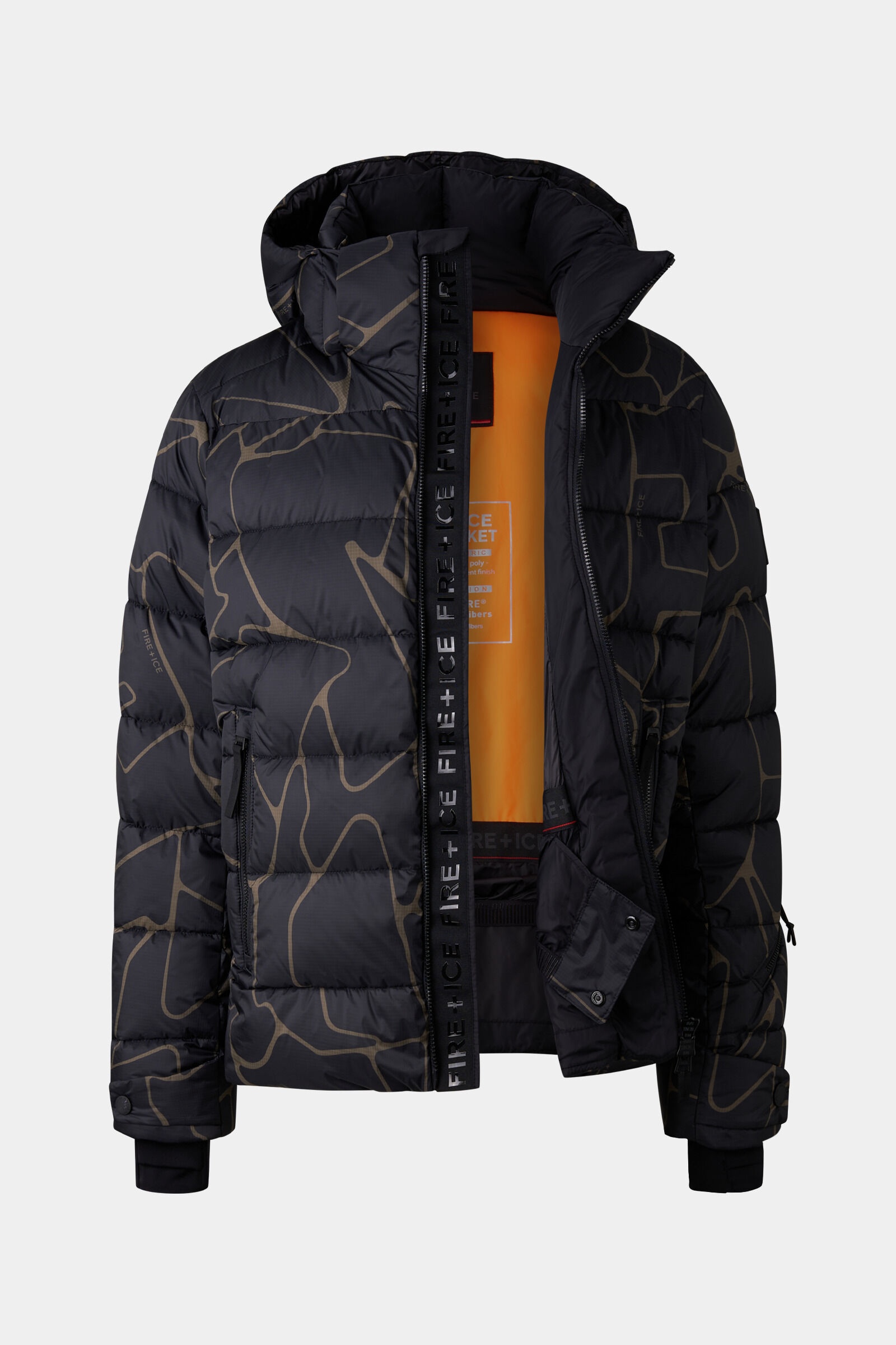 Luka Ski jacket in Black/Olive green - 2