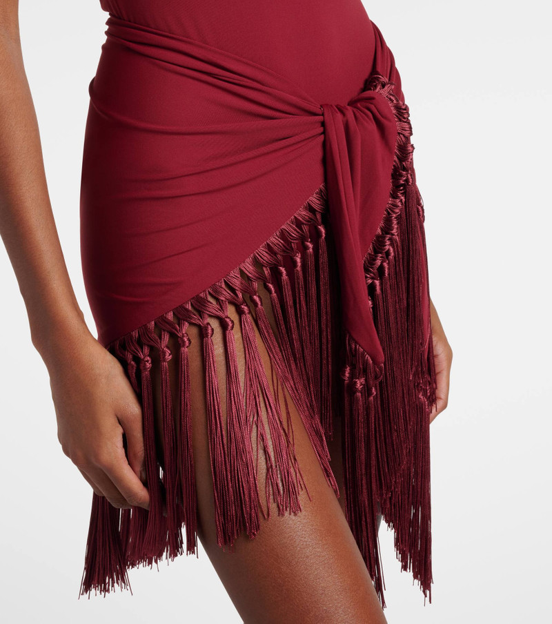 One-shoulder swimsuit and beach cover-up set 5