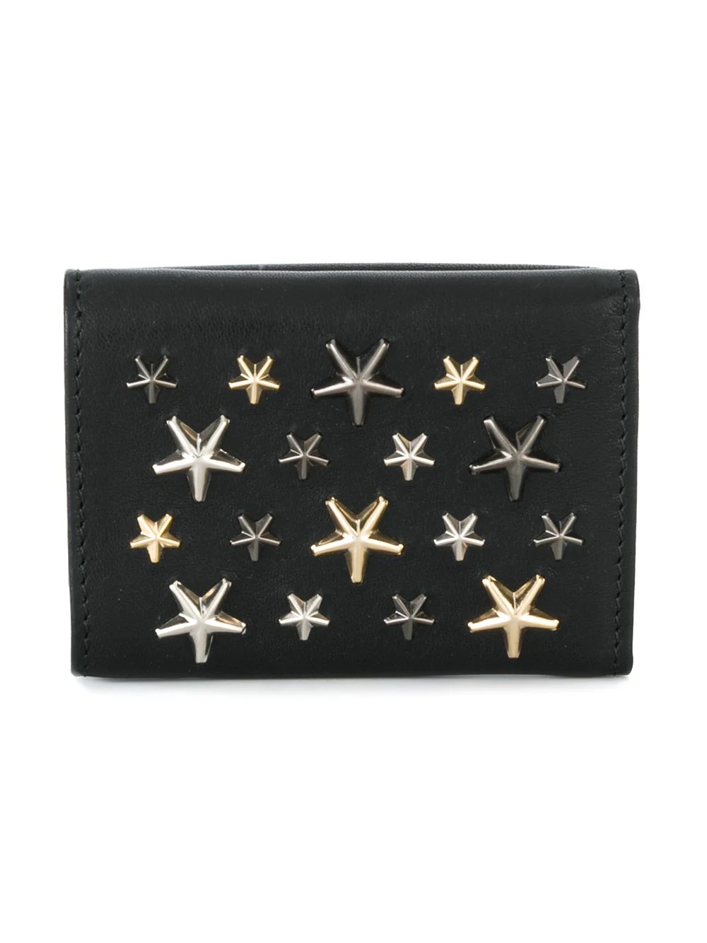 star studded tri-fold wallet  - 2