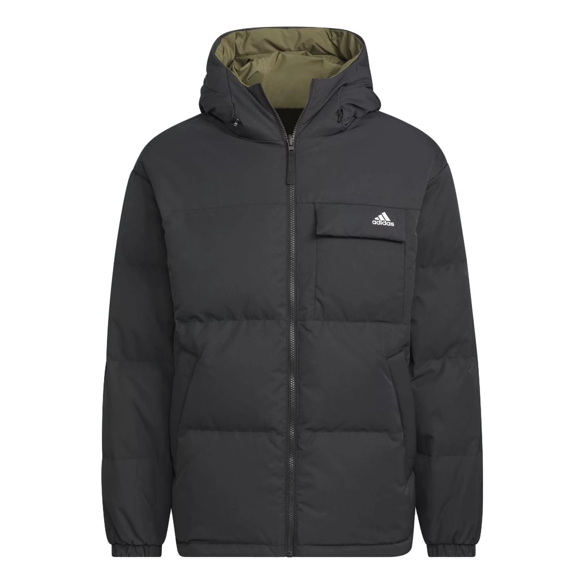 adidas Reversible Down Jacket 'Black Green' IV7569 - 1