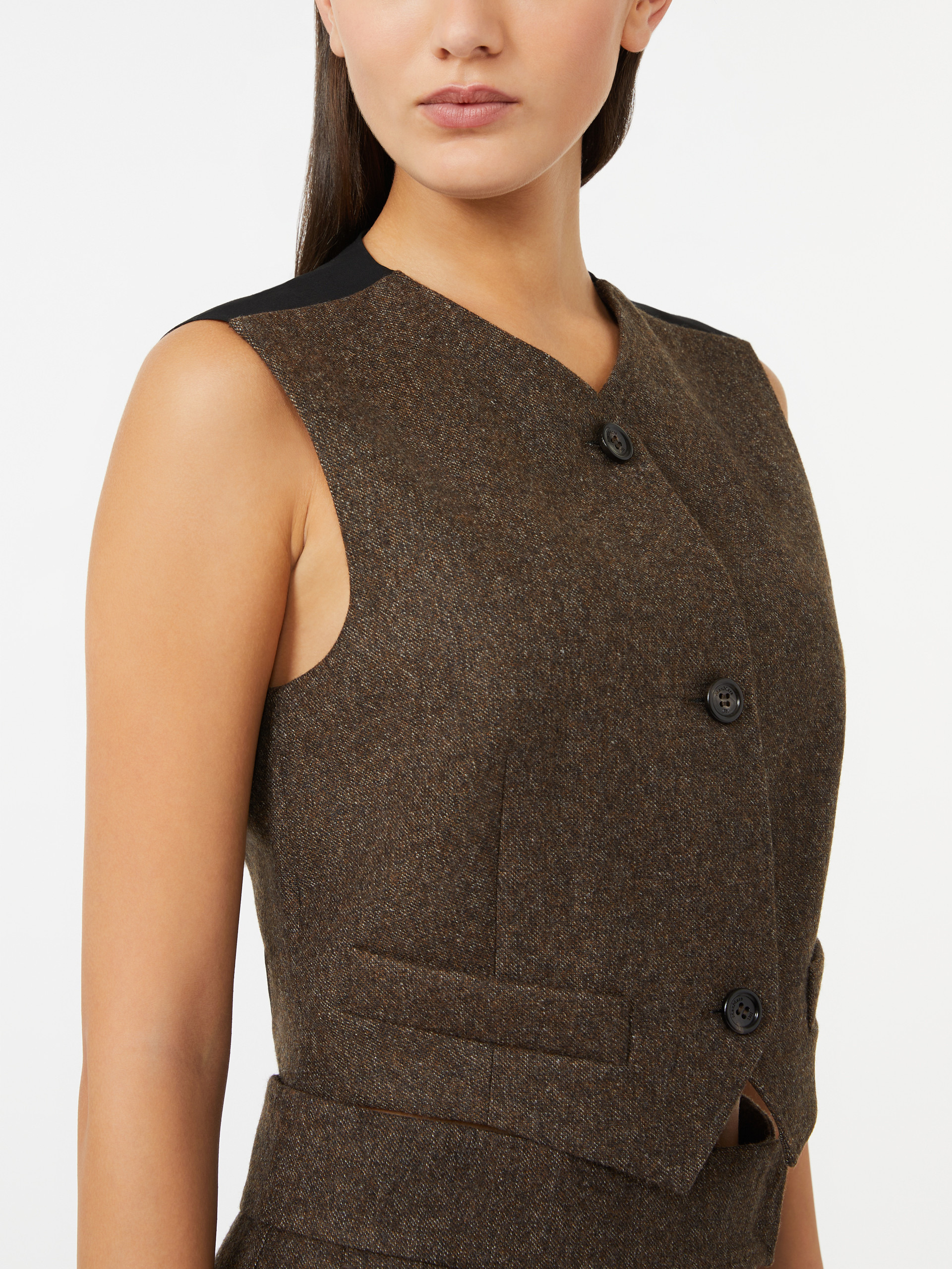 BIKINI1234 Wool felt waistcoat - 6