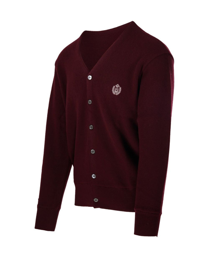 Dunst crest-embroidered cardigan outlook
