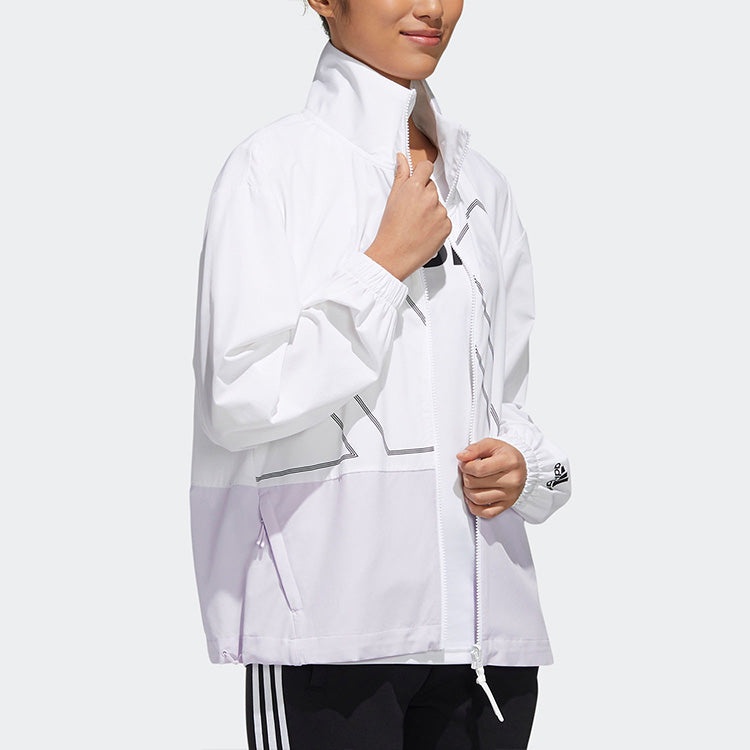 (WMNS) adidas Track Top Casual Sports Jacket White GL5619 - 5