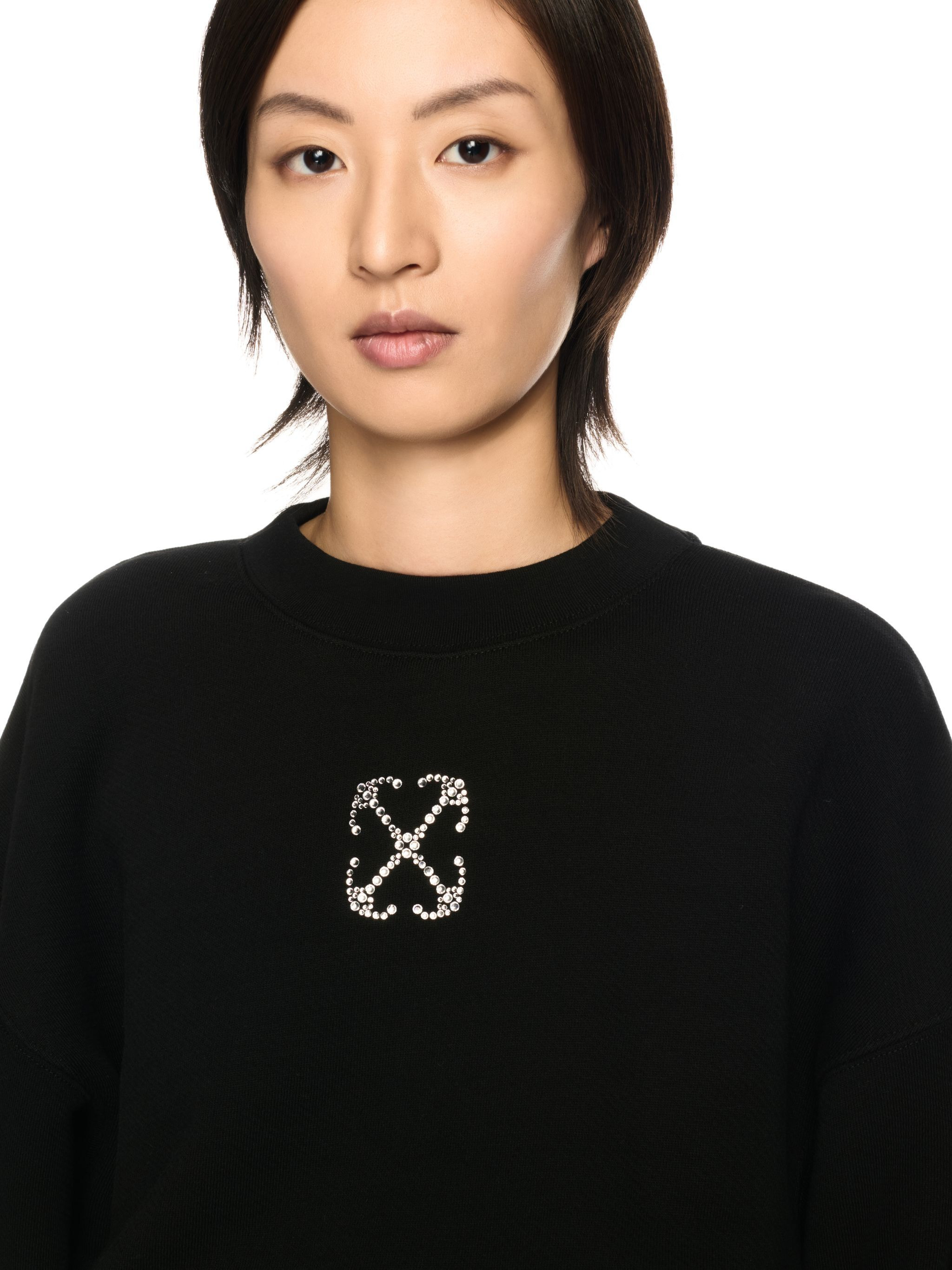 Black Arrow Jewel Cropped Sweatshirt - 5