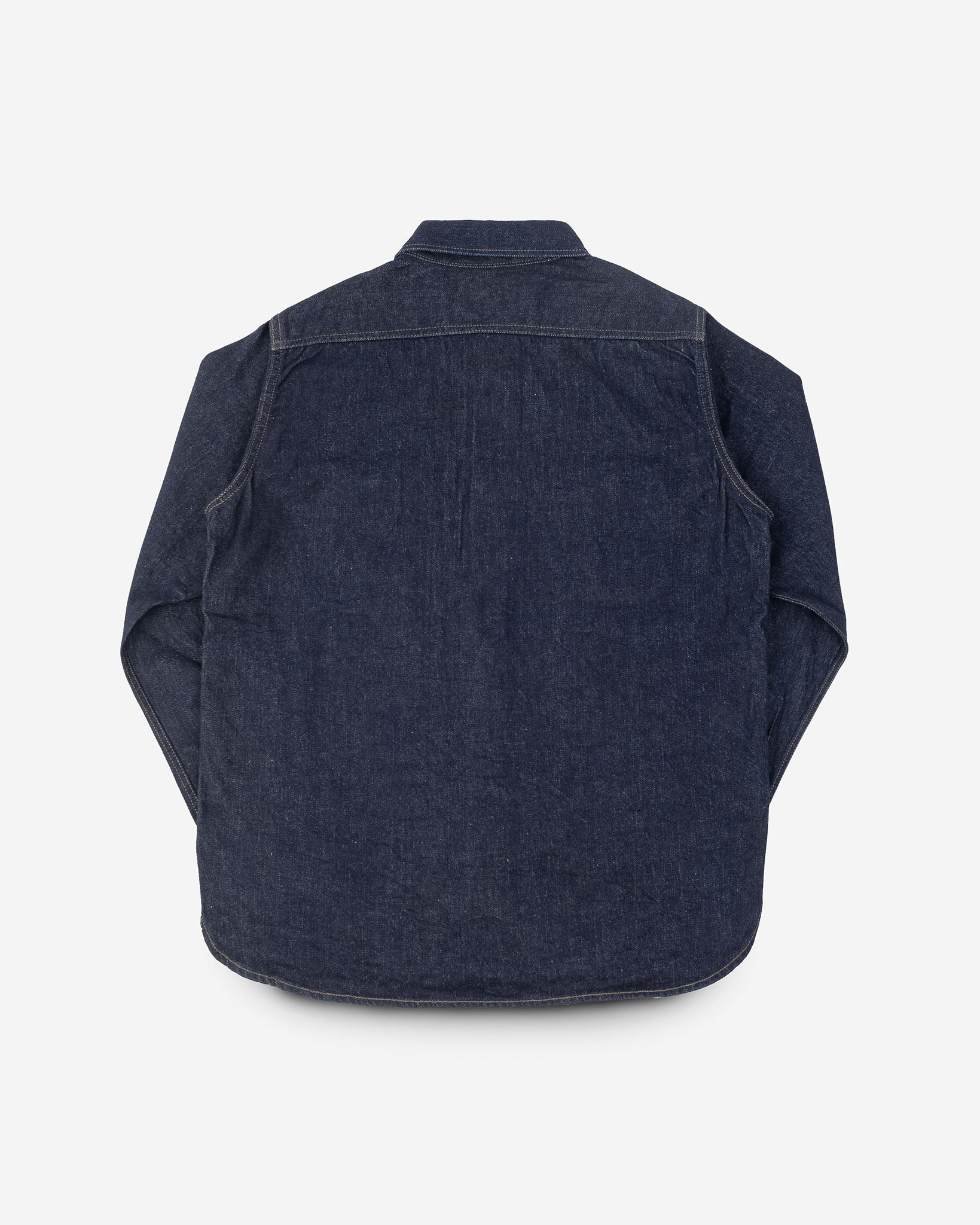 IHSH-326-IND 12oz Selvedge Denim Work Shirt With Snaps - Indigo - 12