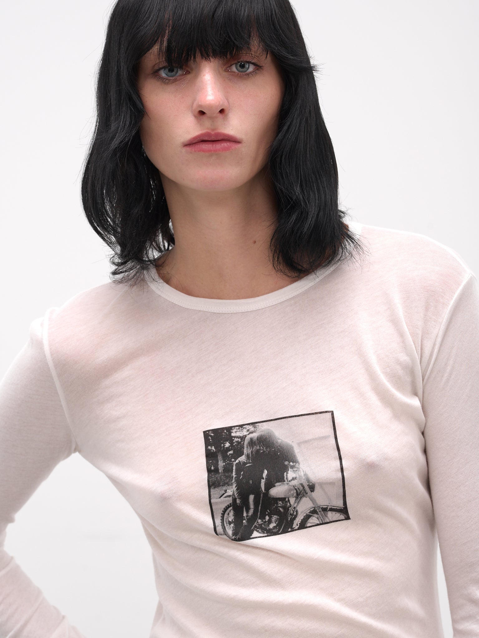 White Fiene Bikers Kiss Tee - 5