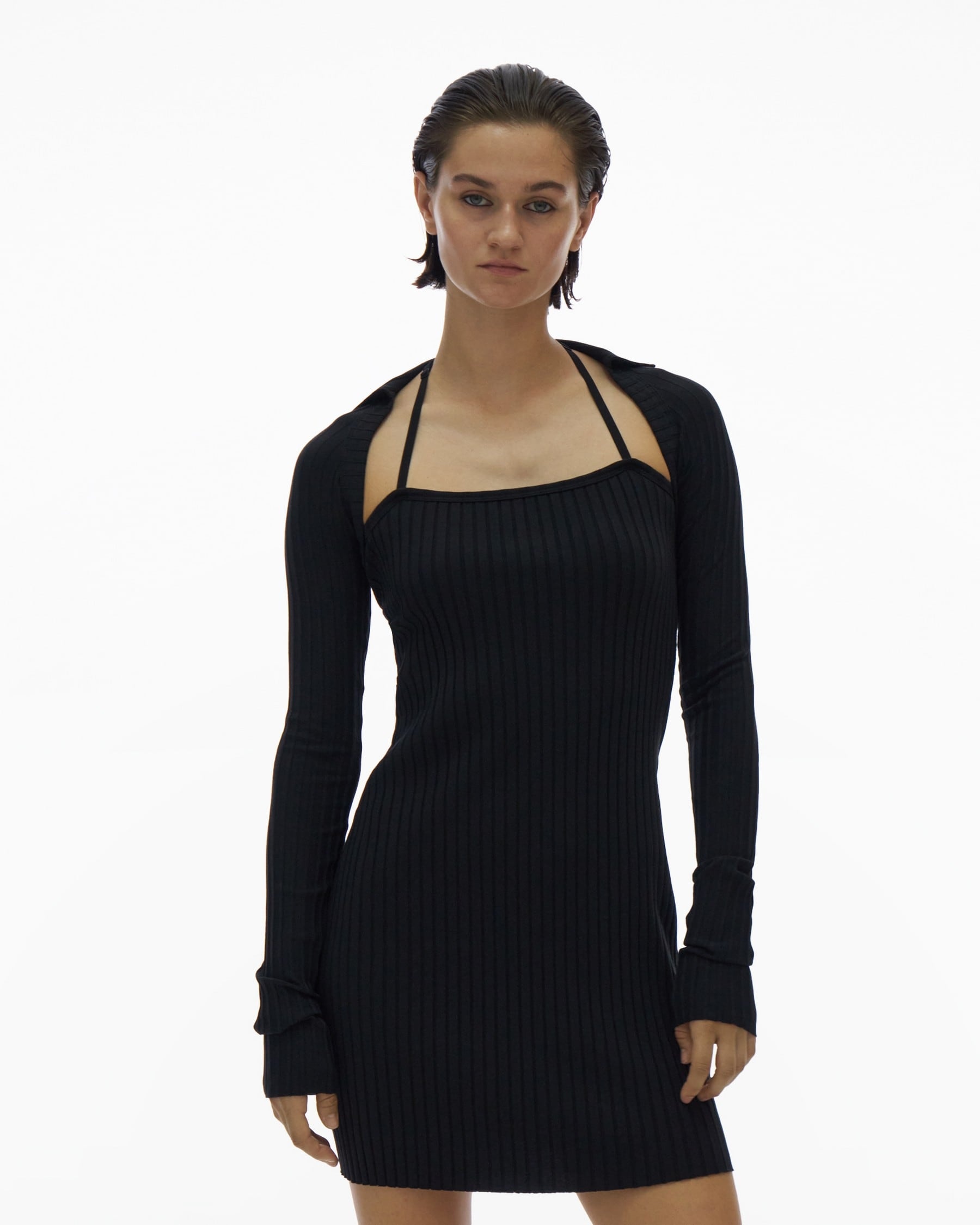 LUXE PIMA LONG-SLEEVE DRESS - 3
