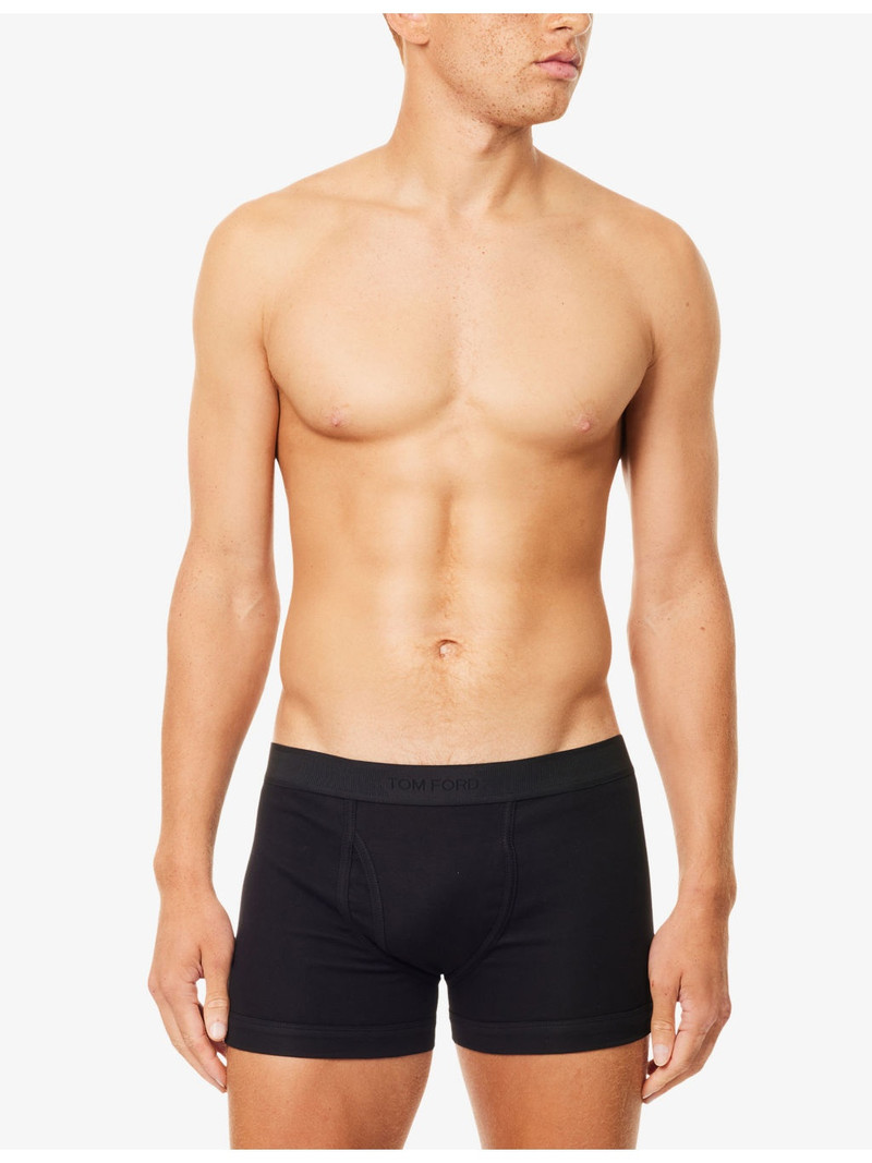 TOM FORD Branded-Waistband Cotton-Jersey Boxer Briefs outlook