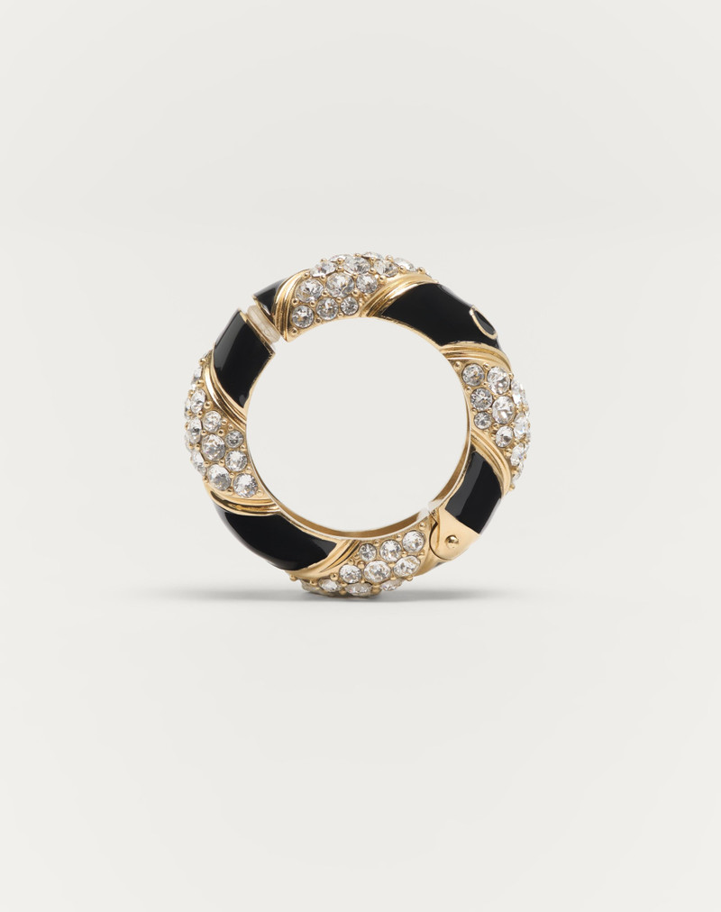 PAS PLUS MONO EARRING IN METAL, ENAMEL AND SWAROVSKI® CRYSTALS 5