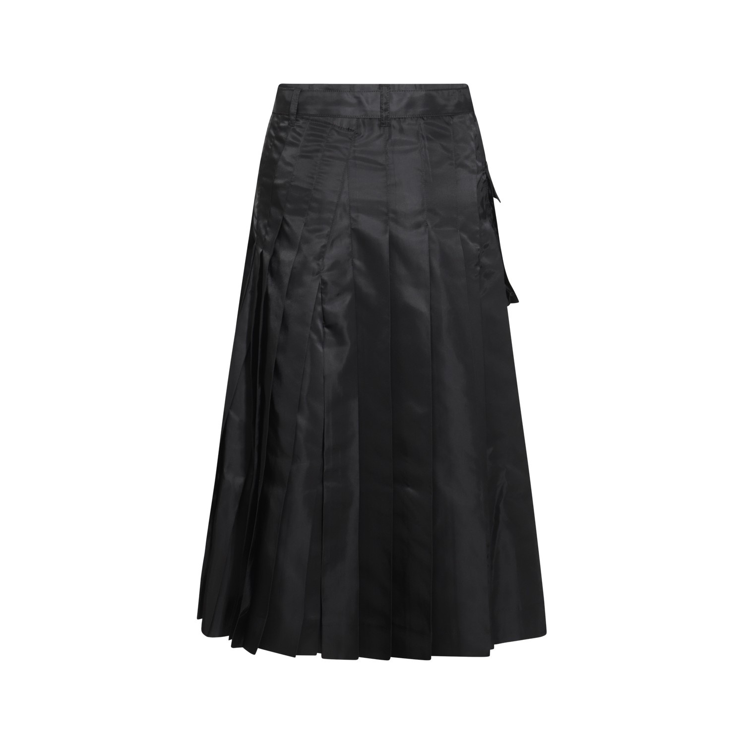 スカート sacai FW24 Black nylon skirt (2407519 001) sacai BLACK NYLON SKIRT | palazzobelli | REVERSIBLE