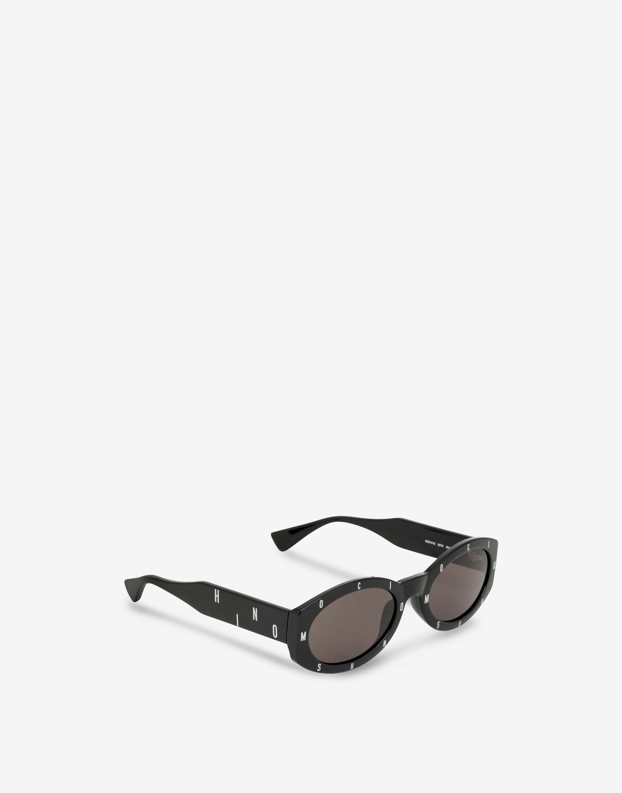 METAL LOGO LETTERS BLACK SUNGLASSES - 2