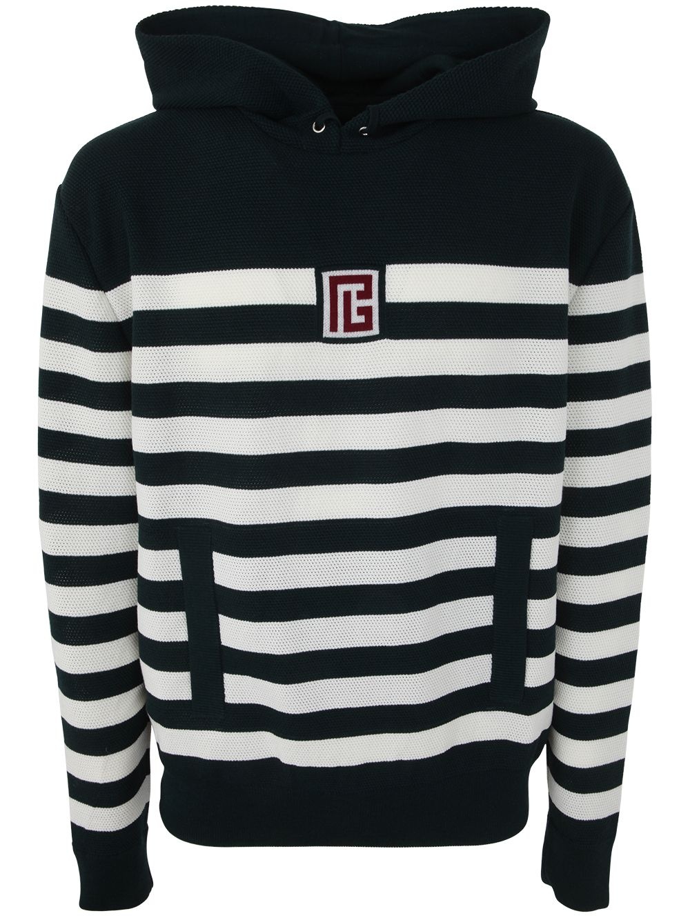 PB STRIPE WOOL HOODED SWEATER - 1