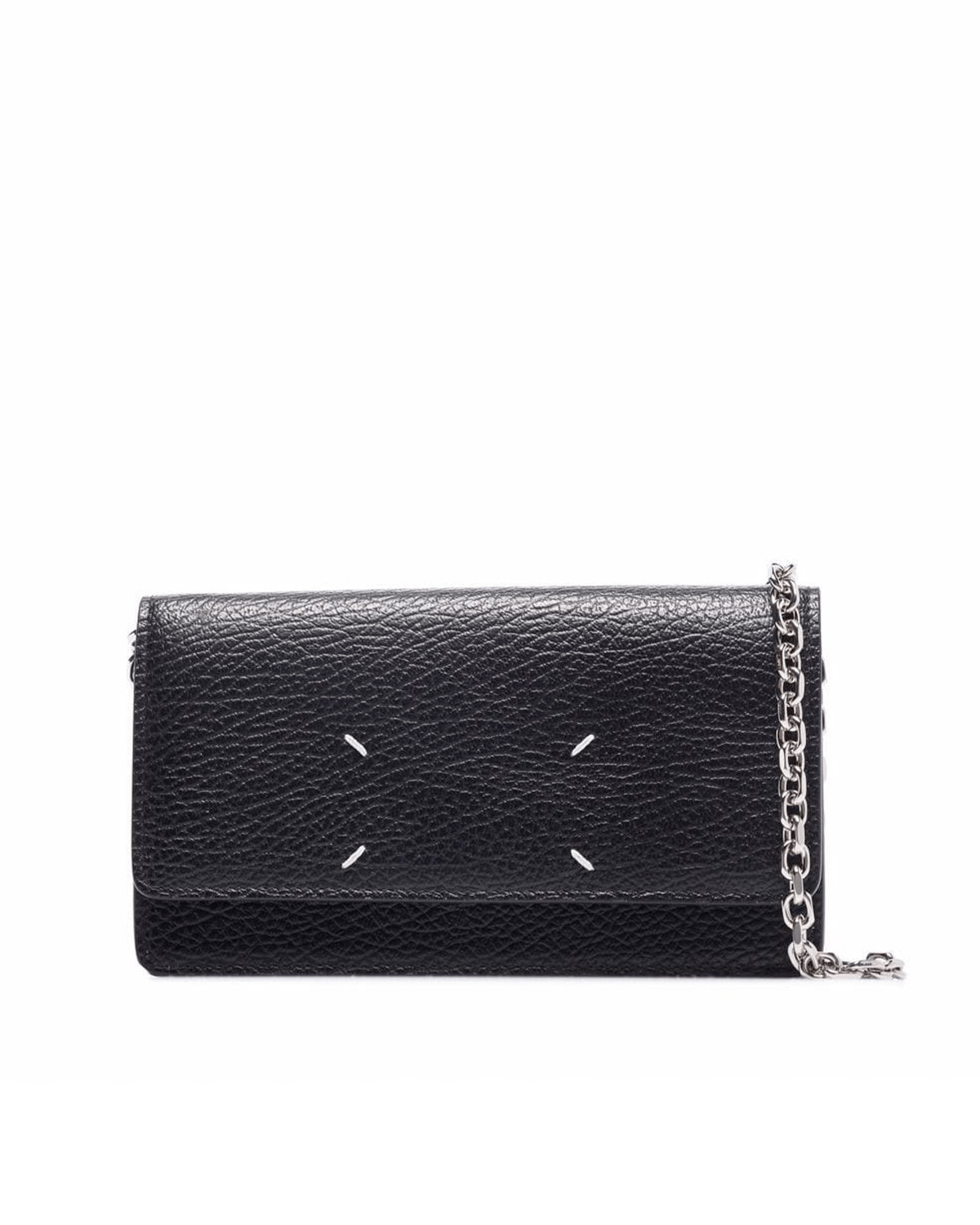 Four Stitches Chain Wallet Black - 1