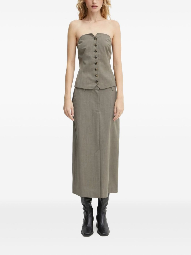 SAMSØE SAMSØE button-front midi skirt outlook