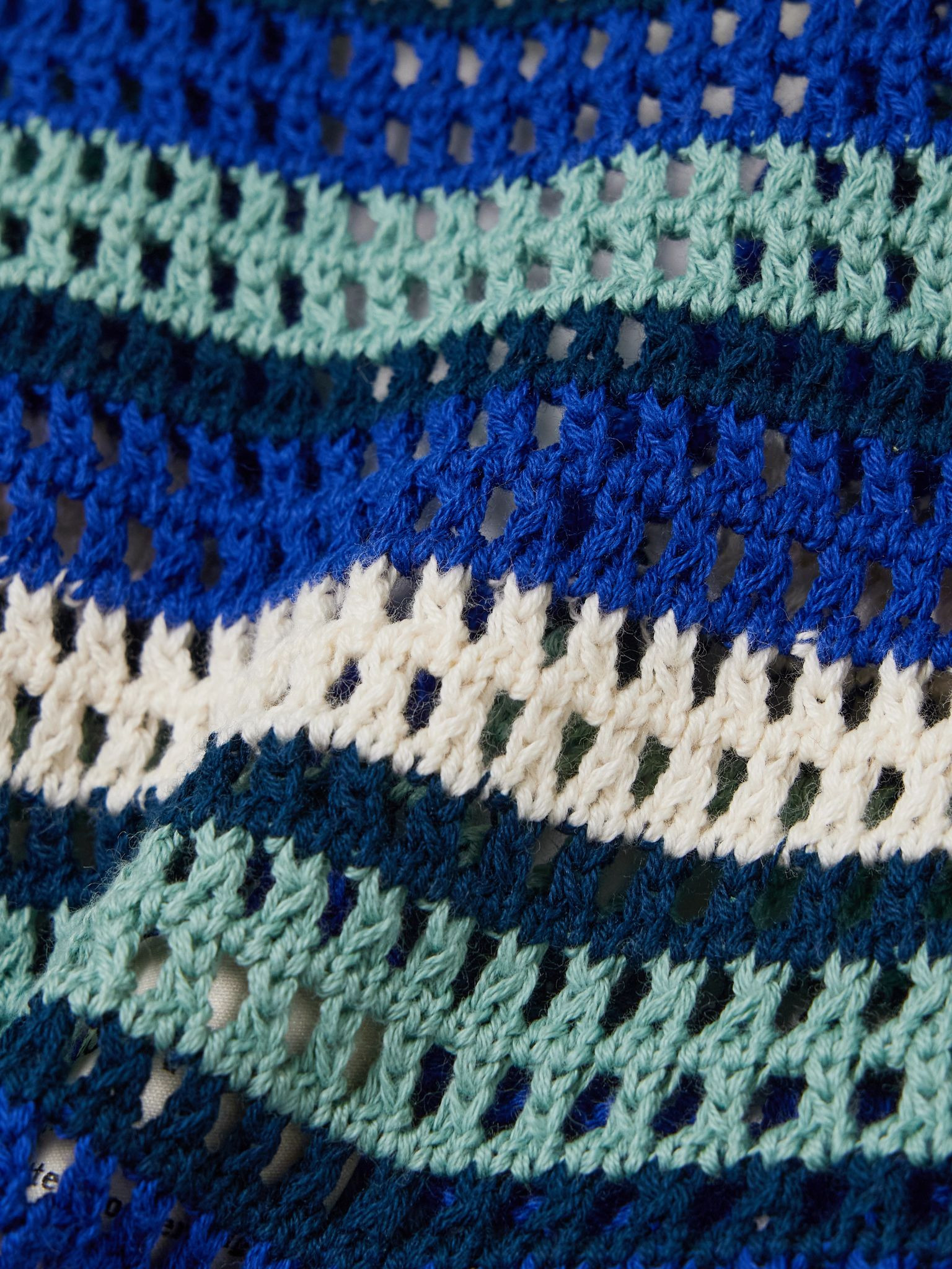 Nevado open-back crocheted cotton mini dress Blue - 5
