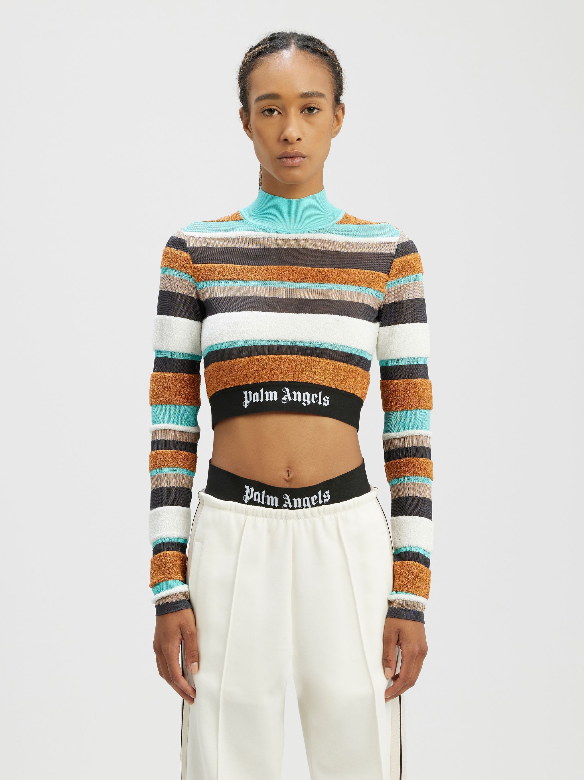 Lurex Stripes Knit Logo Top - 3