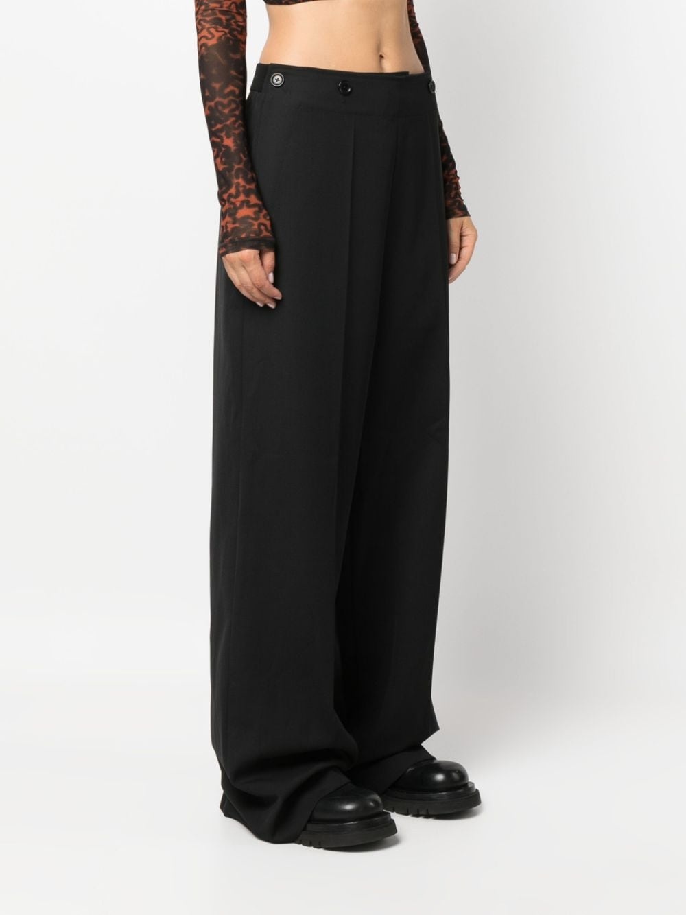 wide-leg tailored trousers - 3