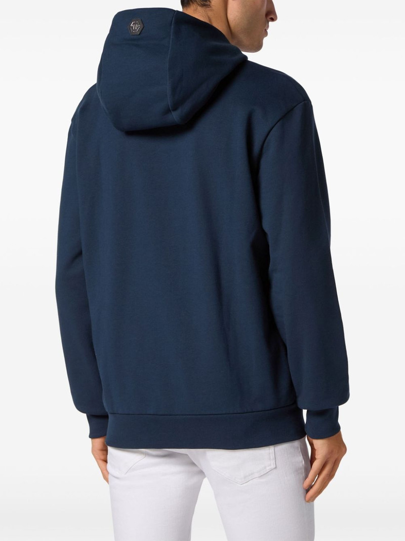Skull logo-print cotton hoodie 3
