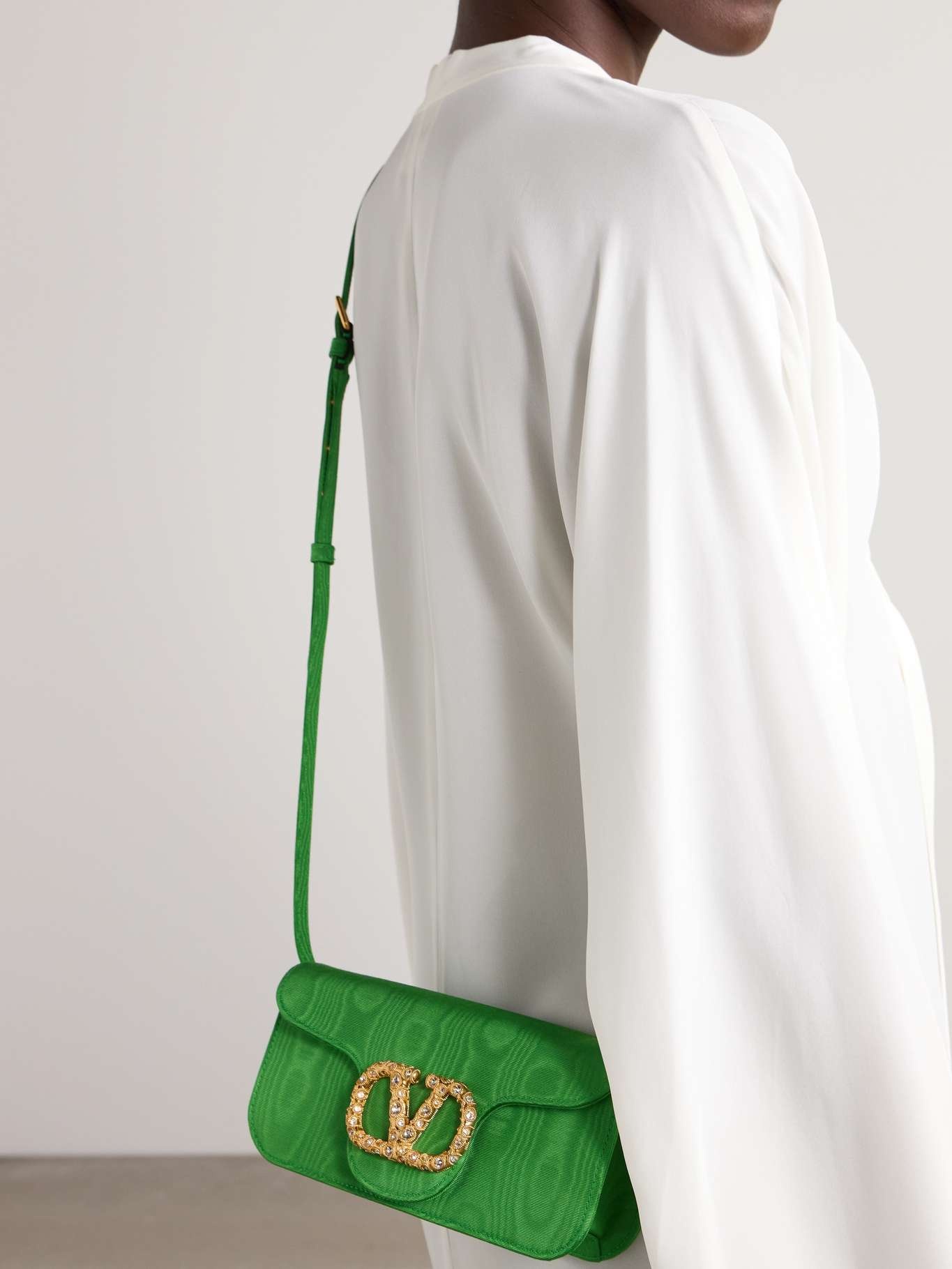 Locò embellished moire clutch - 6