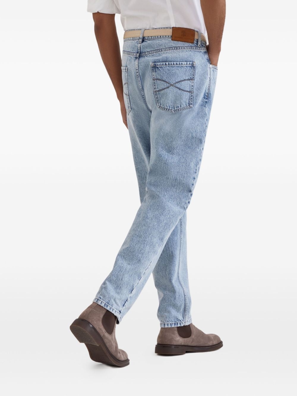 logo-patch jeans - 4