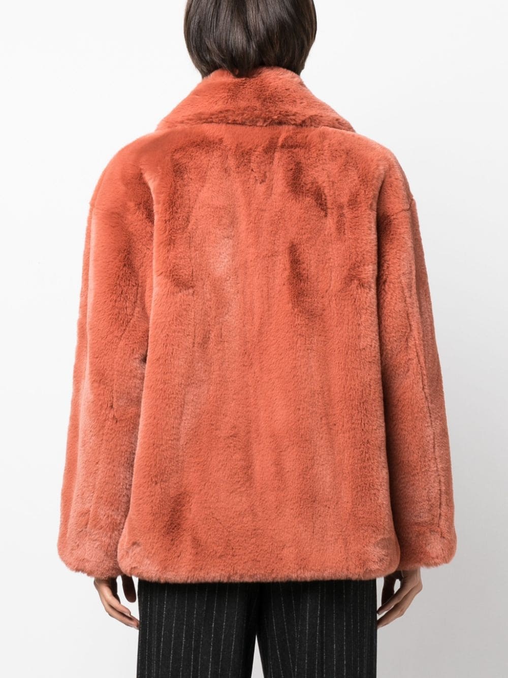 faux-fur notched-lapels jacket - 4