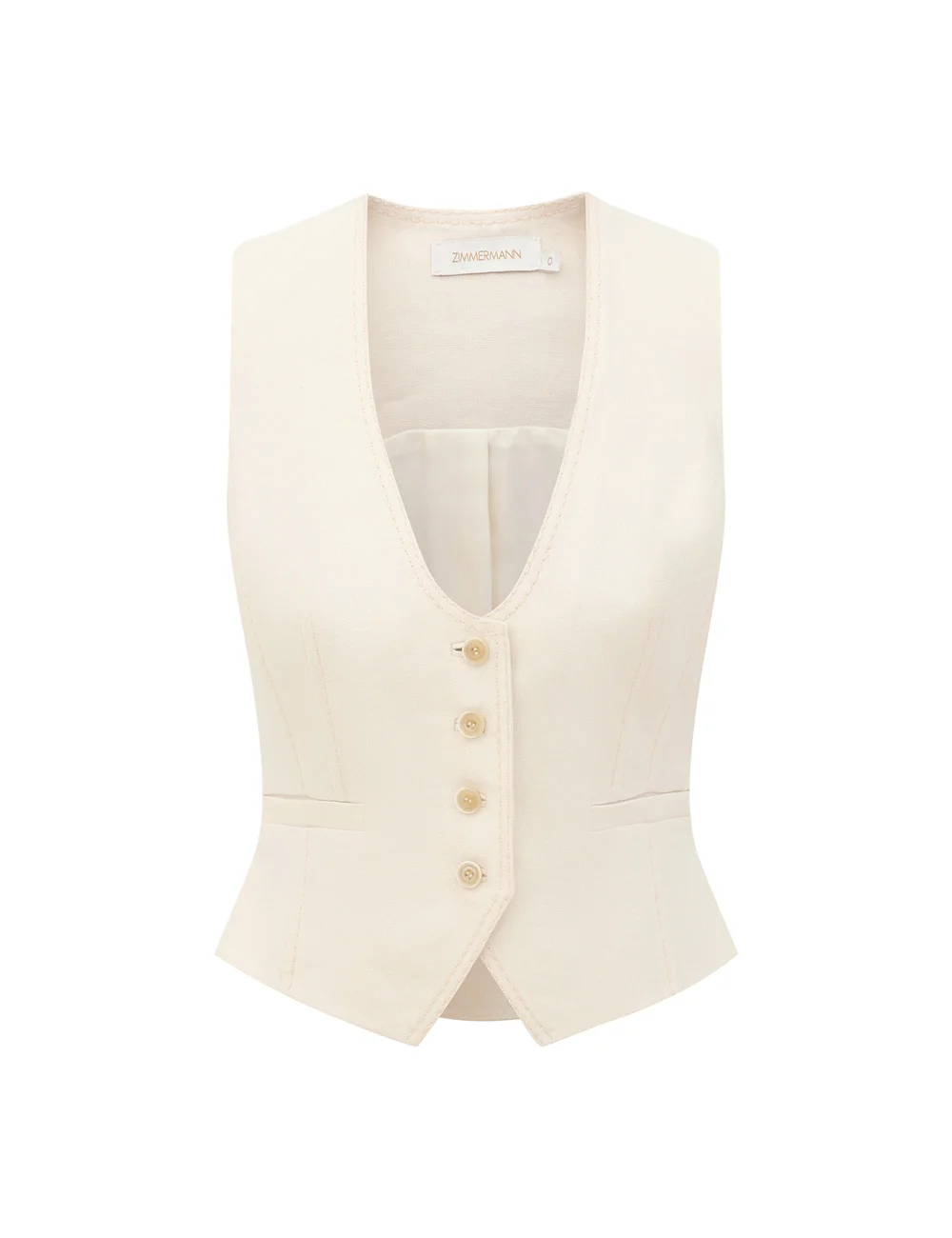 CLASH LINEN SCOOP WAISTCOAT - 1