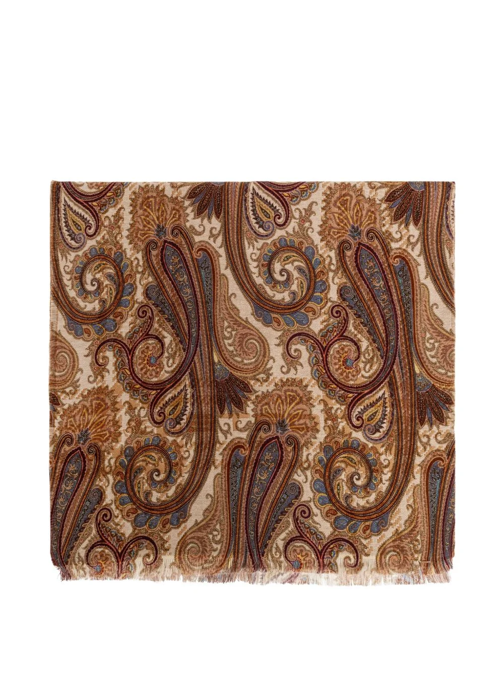 Paisley raw-edge scarf - 1