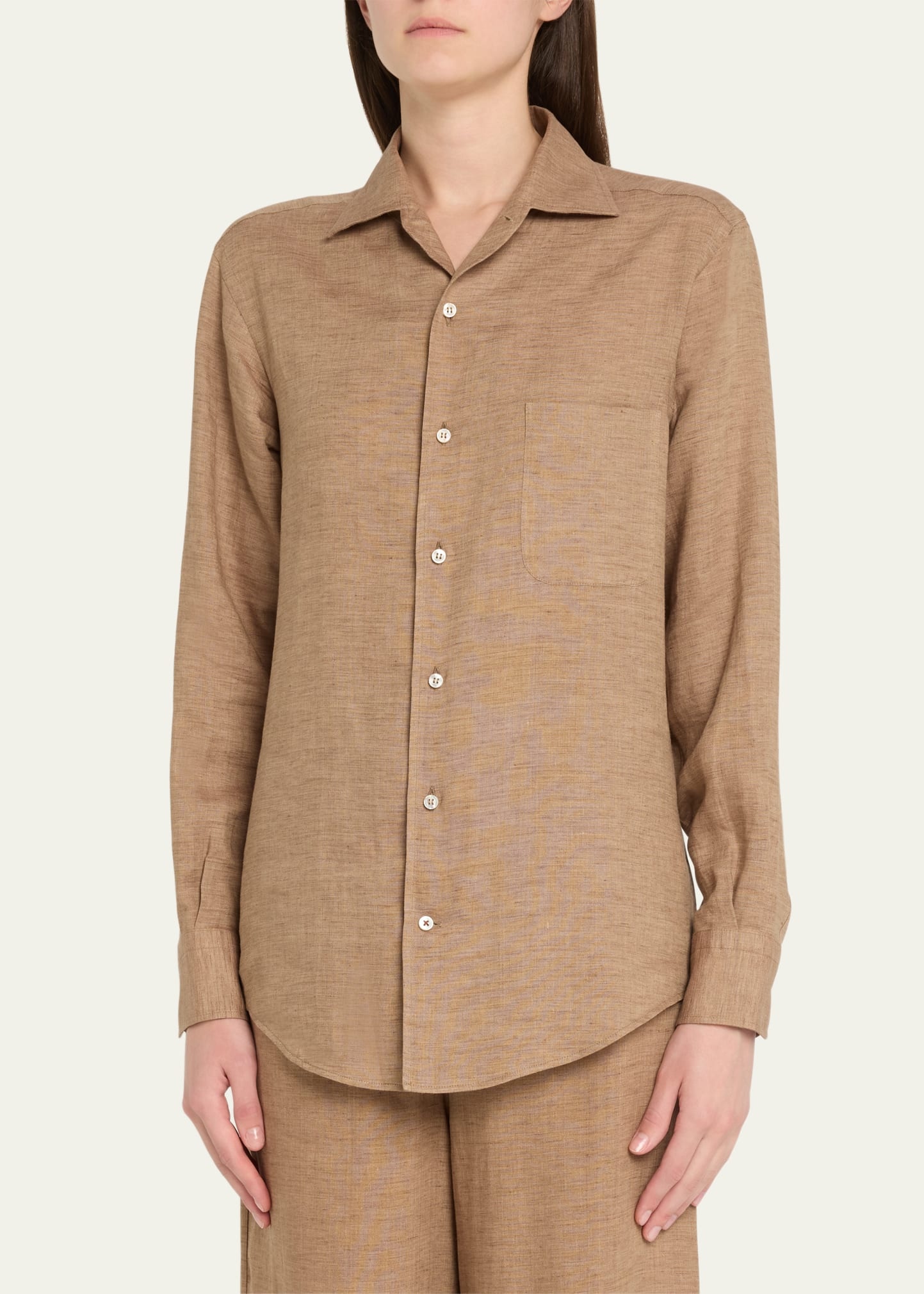 Andre Button Down Linen Solaire Shirt - 4