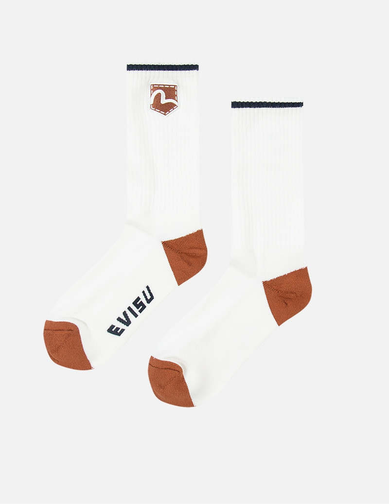 KAMON AND LOGO-TRIO JACQUARD LONG SOCKS 6