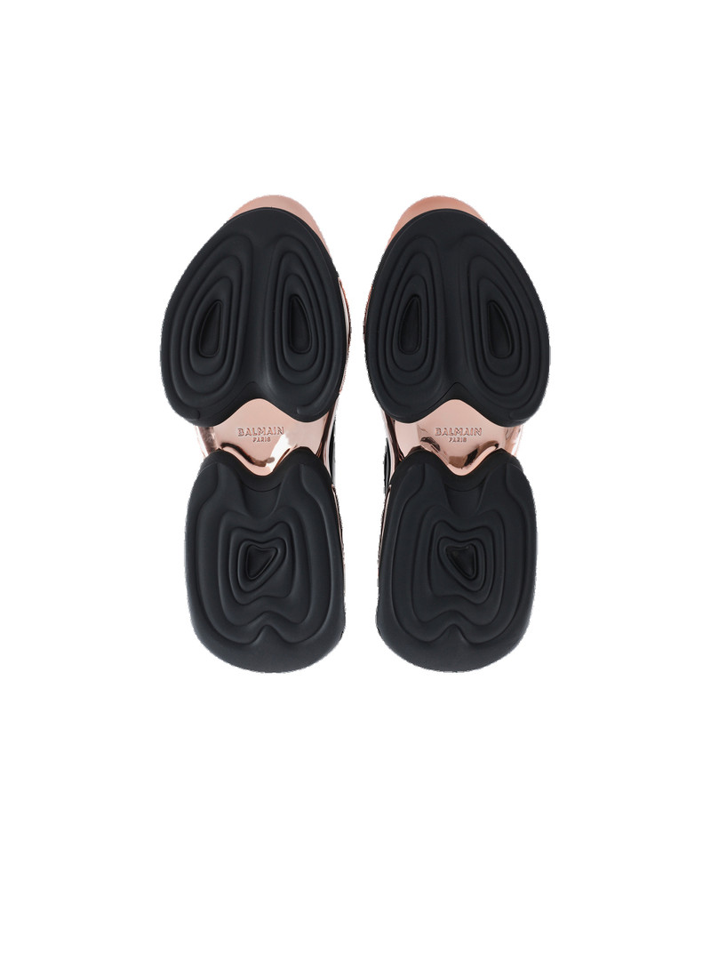 Leather, metal and suede B-Bold low-top sneakers 4